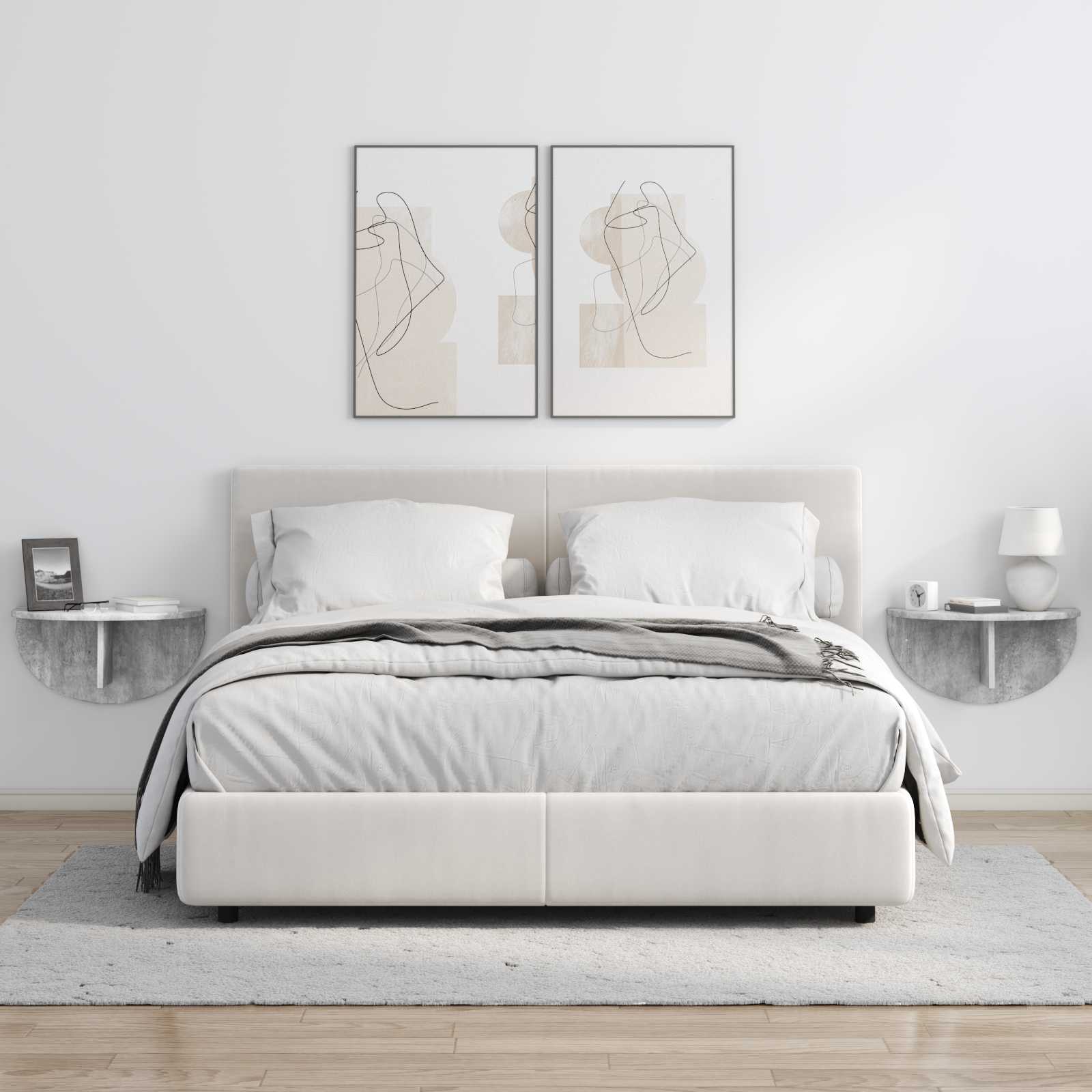 Polica na zidu Betonski sivi 48 x 24 x 24 cm Konstruirano drvo