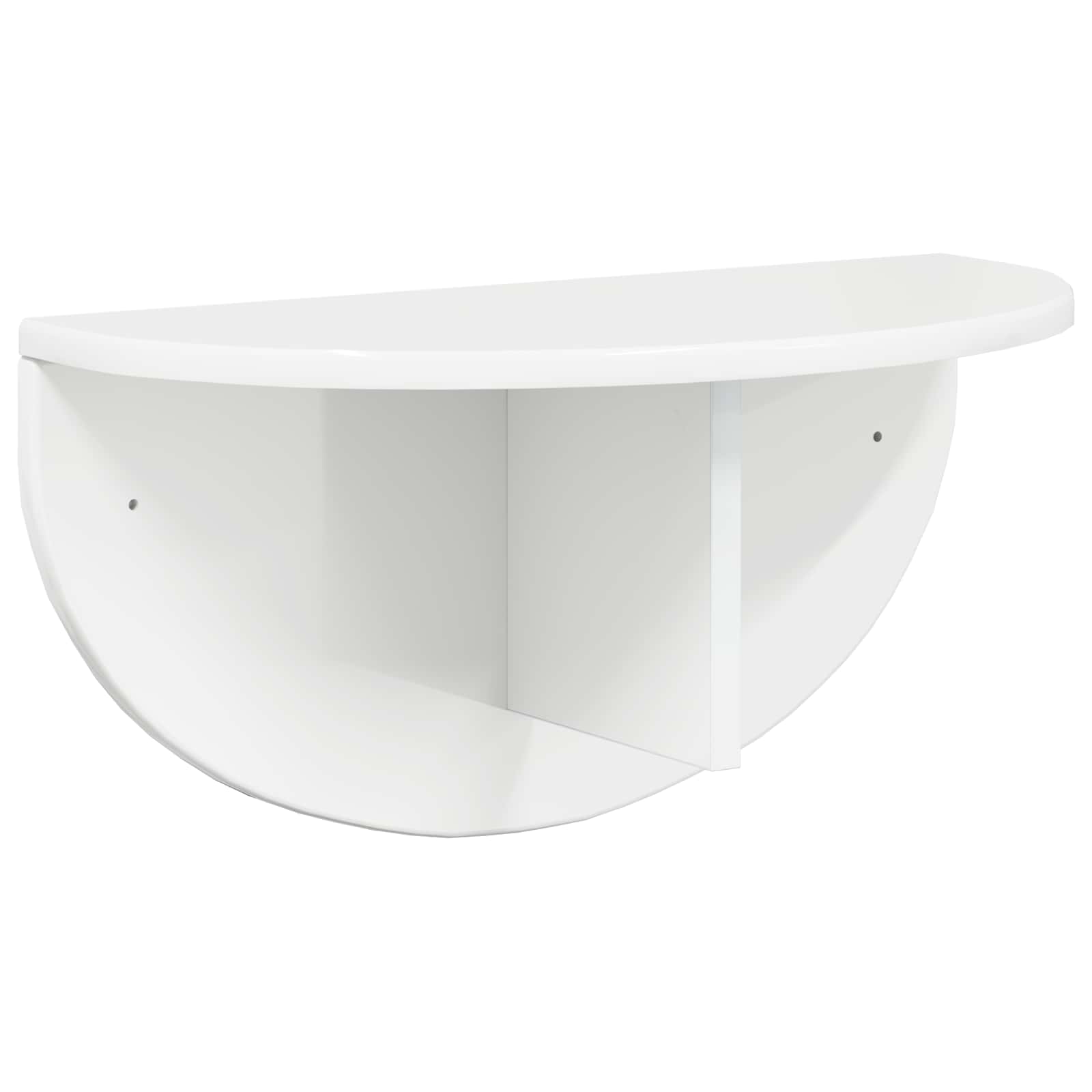 Polica na zidu Zidne 2 pcs Visoki sjaj bijela 48 x 24 x 24 cm