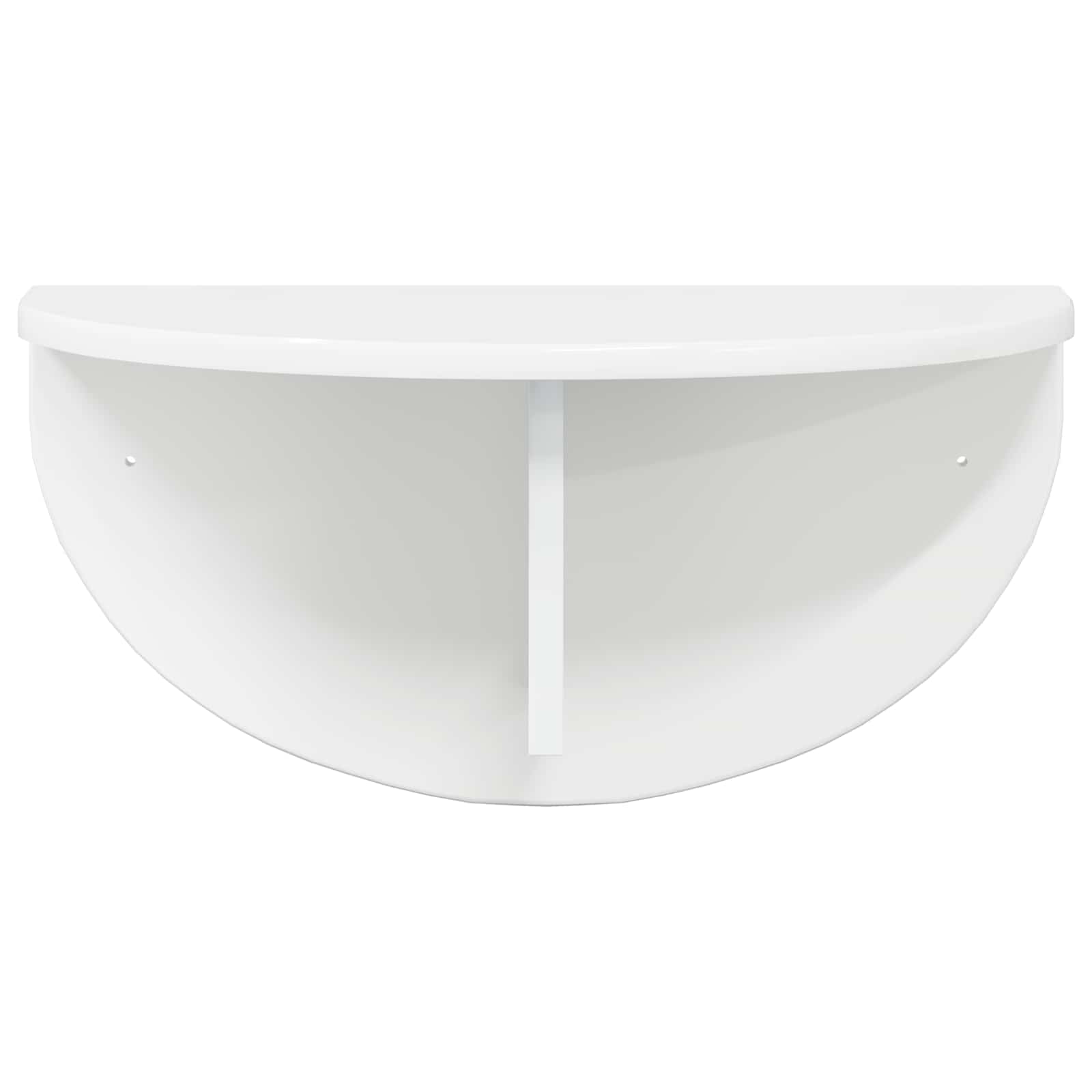 Polica na zidu Zidne 2 pcs Visoki sjaj bijela 48 x 24 x 24 cm