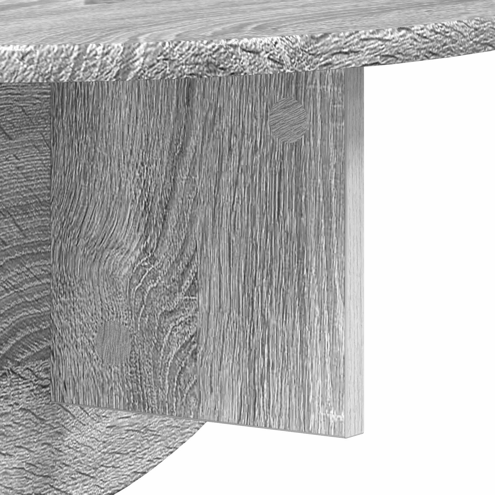Polica na zidu Zidne 2 pcs Siva Sonoma 48 x 24 x 24 cm