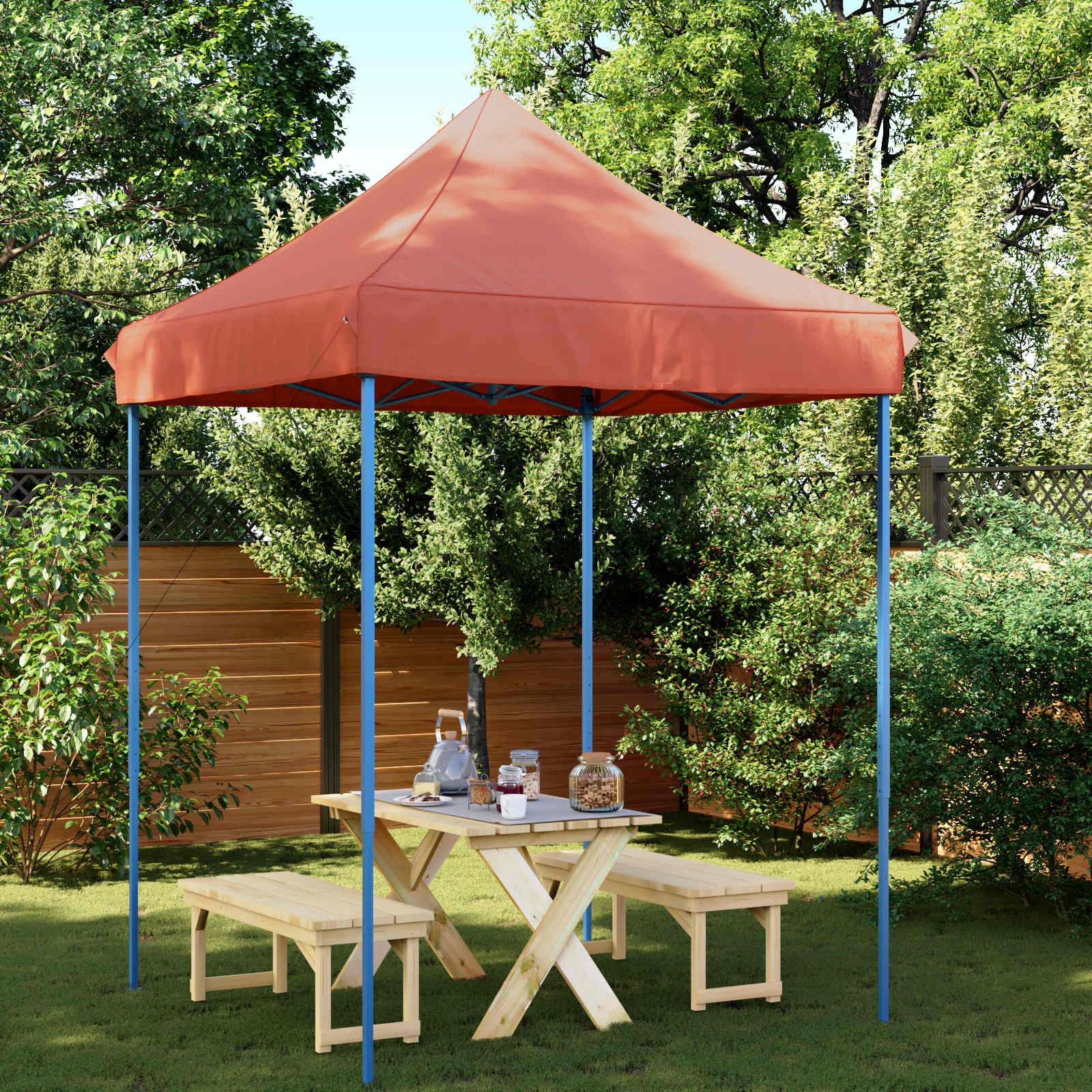 Šator za zabave Terakota 200 x 200 x 306 cm Oxford tkanina