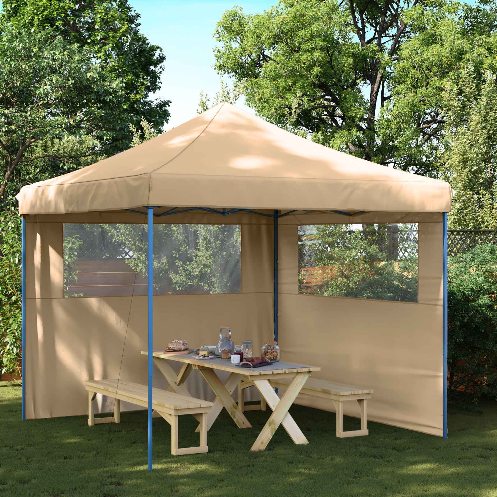 Šator za zabave Bež 292 x 292 x 315 cm Oxford tkanina