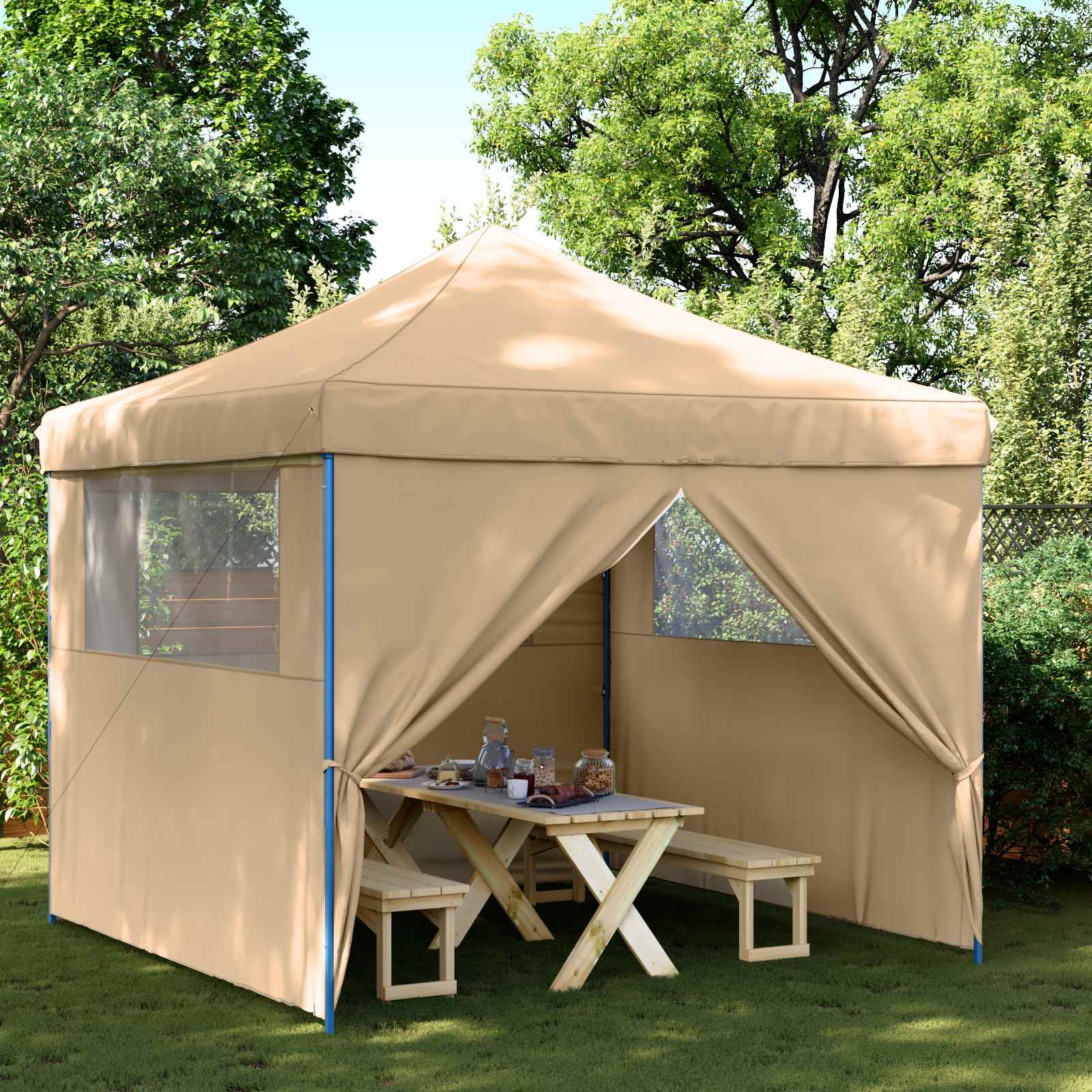Šator za zabave Bež 292 x 292 x 315 cm Oxford tkanina