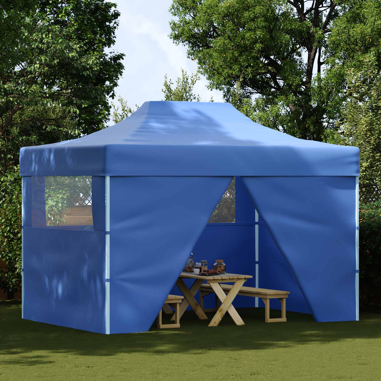 Šator za zabave Plava 291 x 431 x 315 cm Oxford tkanina