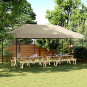 Šator za zabave Sivo-smeđa 292 x 580 x 315 cm Oxford tkanina