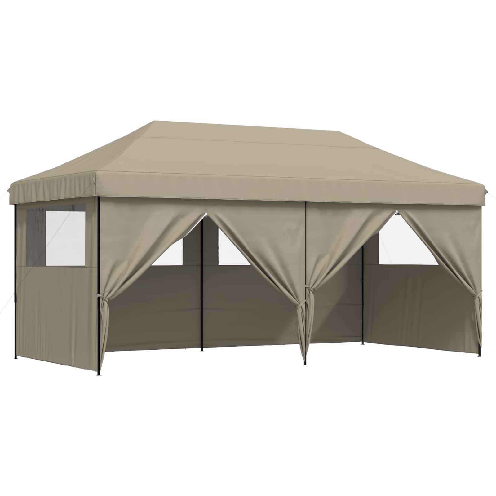 Šator za zabave Sivo-smeđa 292 x 580 x 315 cm Oxford tkanina