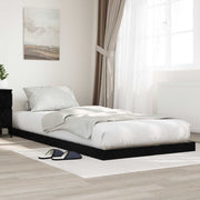 Krevet s daskama Crni hrast 75 x 190 cm Konstruirano drvo