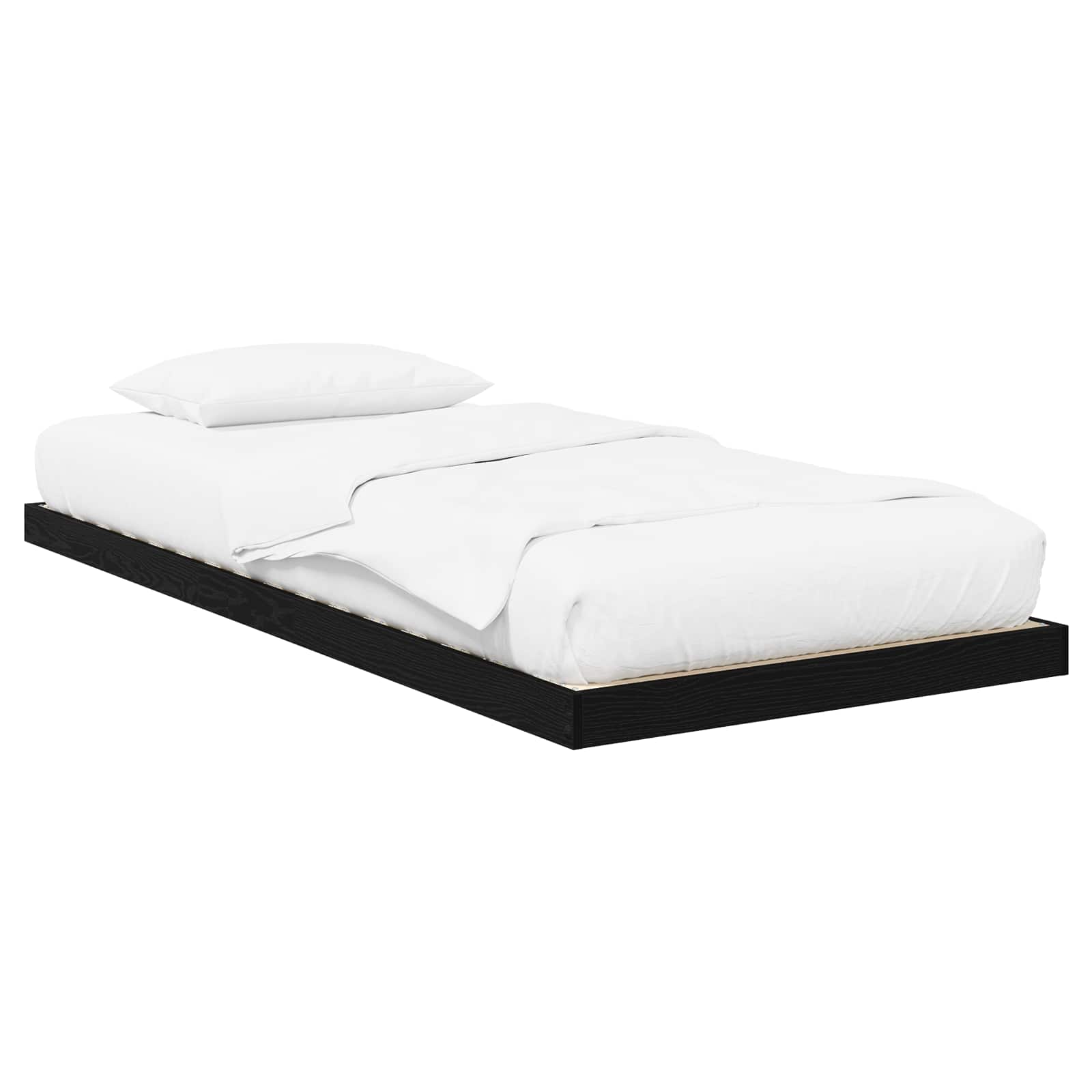 Krevet s daskama Crni hrast 75 x 190 cm Konstruirano drvo