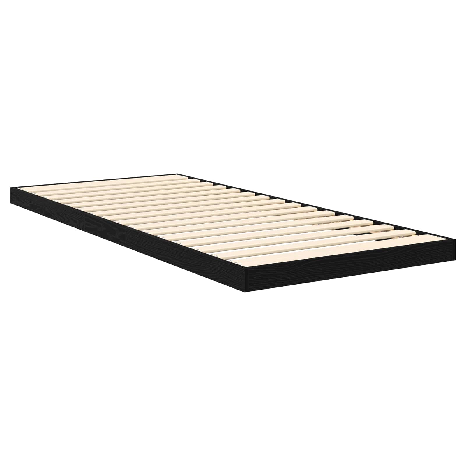 Krevet s daskama Crni hrast 75 x 190 cm Konstruirano drvo