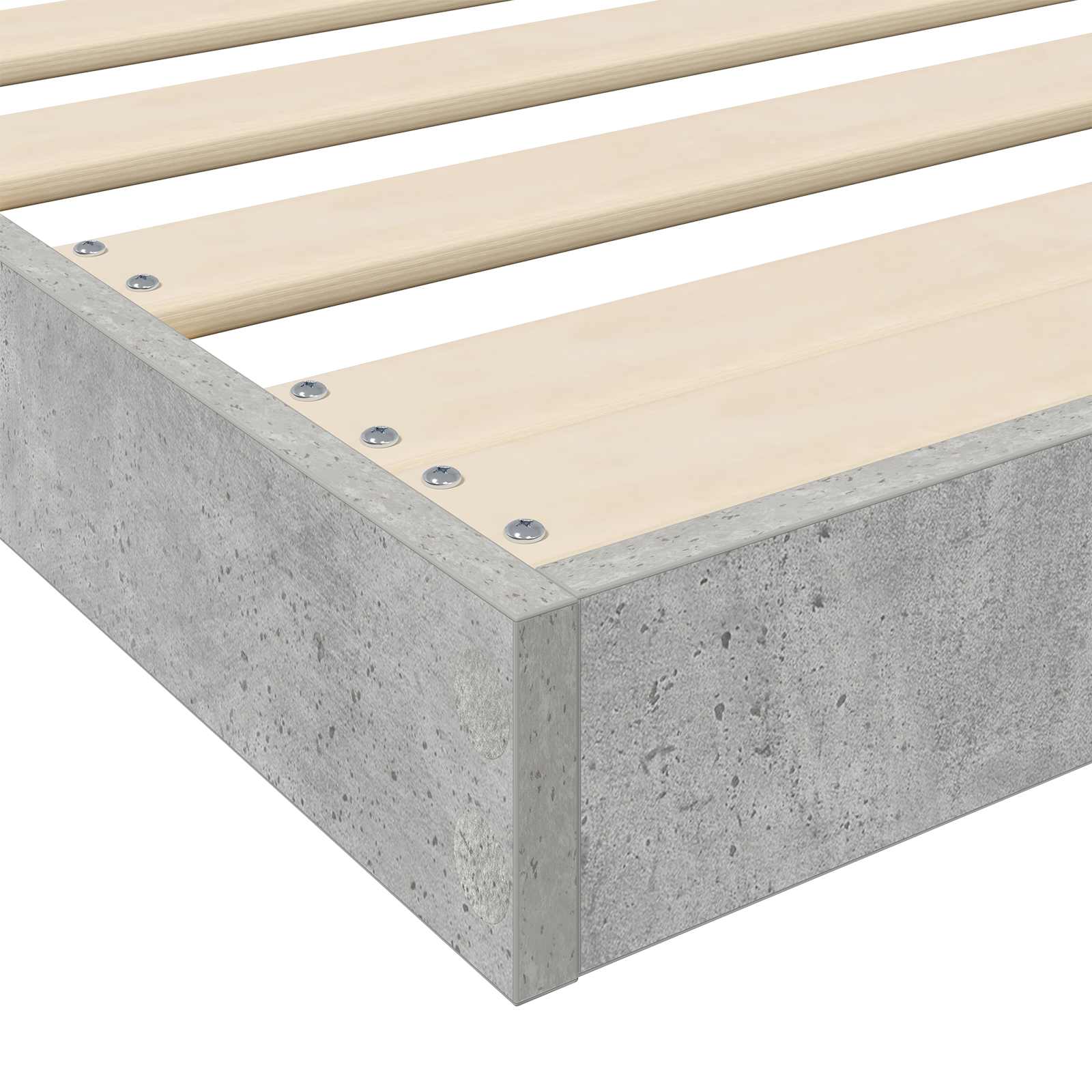 Krevet s daskama Betonski sivi 75 x 190 cm Konstruirano drvo