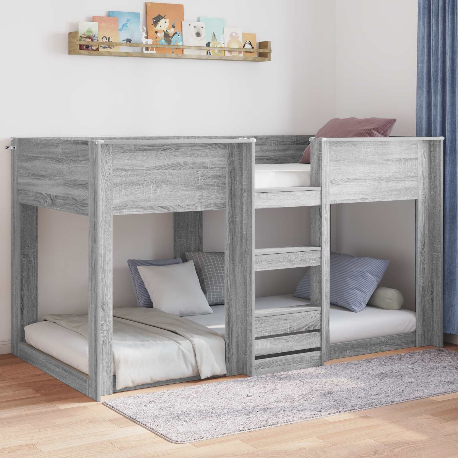 Krevet s daskama Siva Sonoma 90 x 190 cm Konstruirano drvo