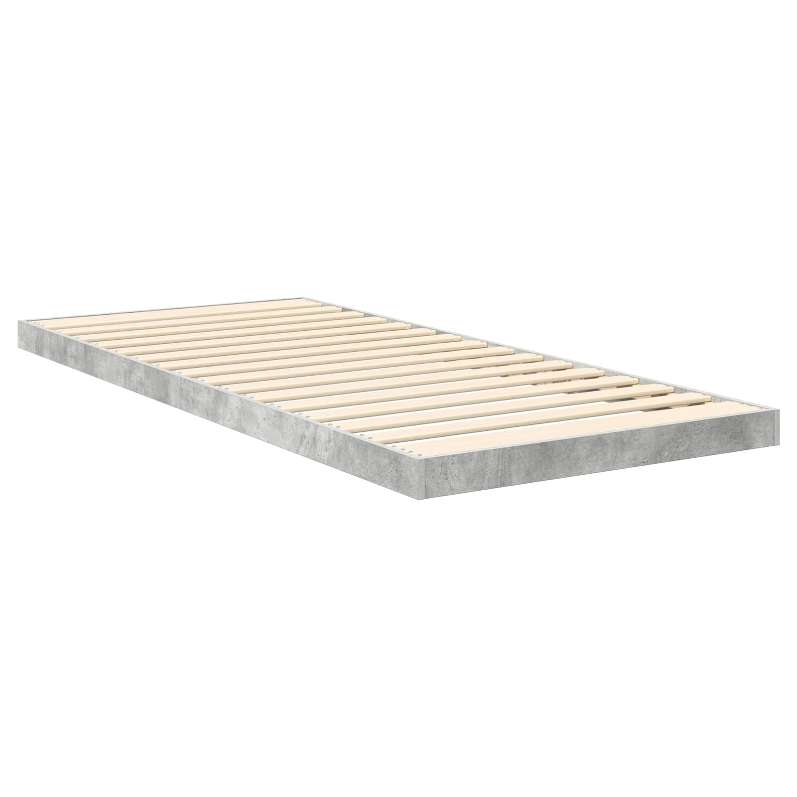 Krevet s daskama Betonski sivi 80 x 200 cm Konstruirano drvo