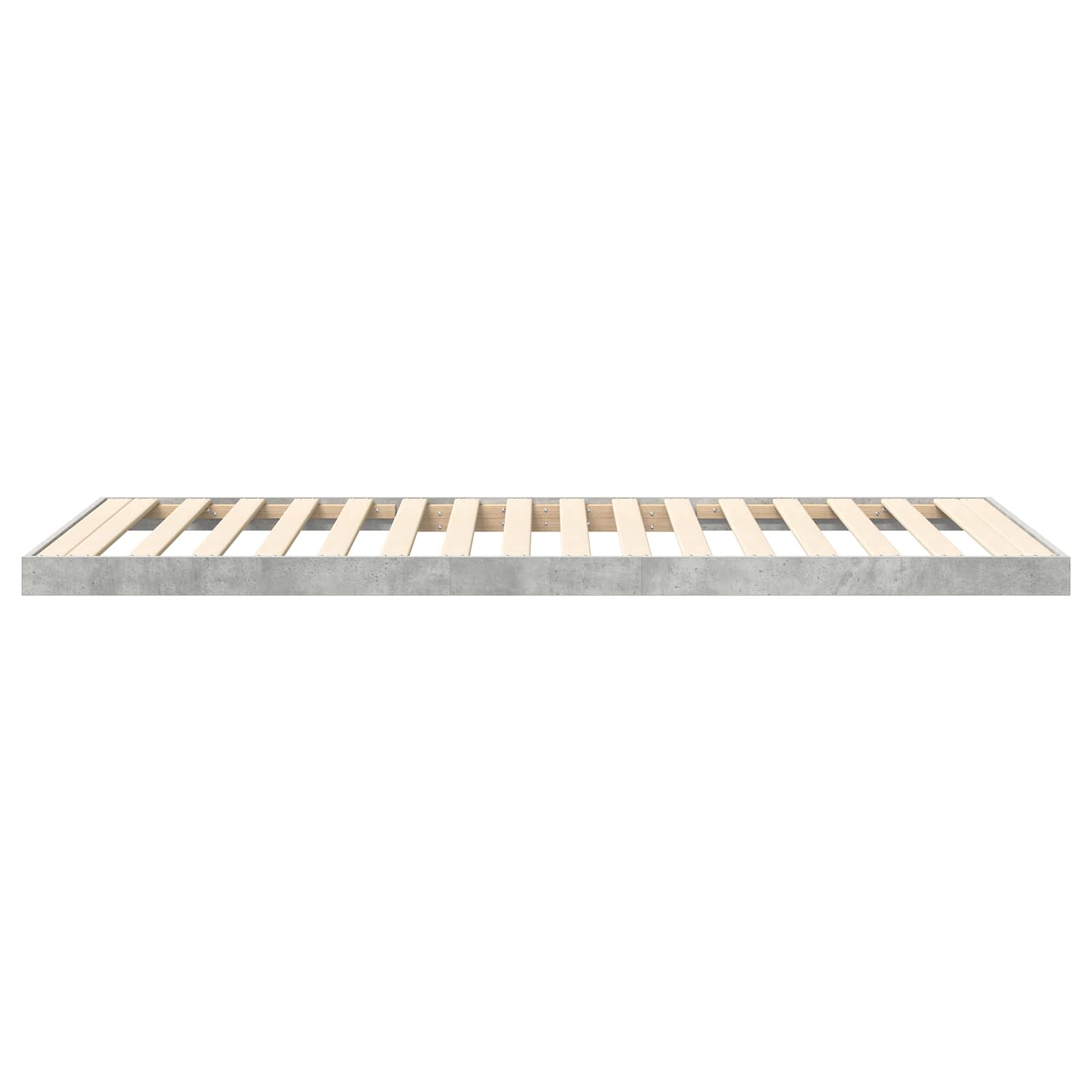 Krevet s daskama Betonski sivi 90 x 200 cm Konstruirano drvo