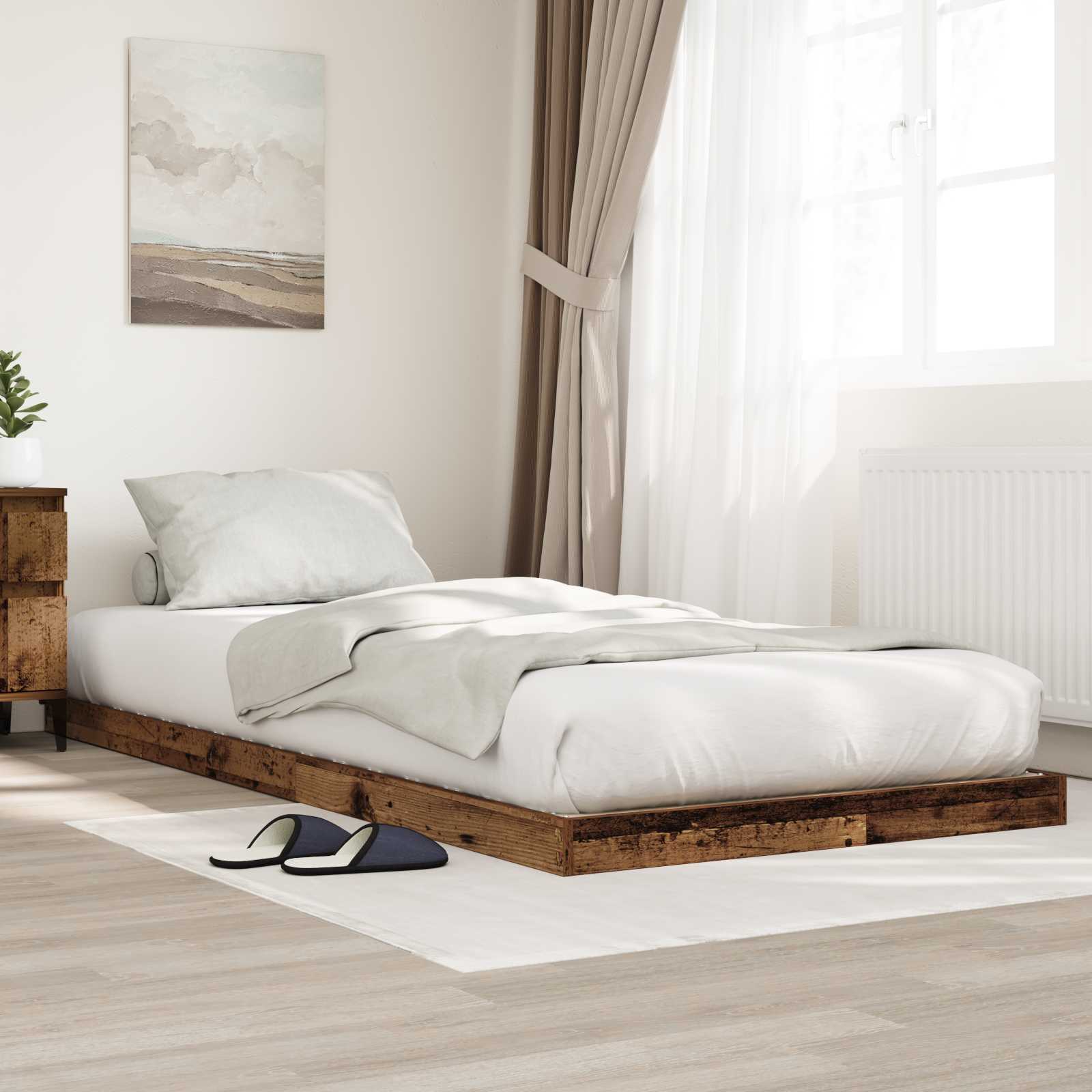 Krevet s daskama Staro drvo 90 x 200 cm Konstruirano drvo