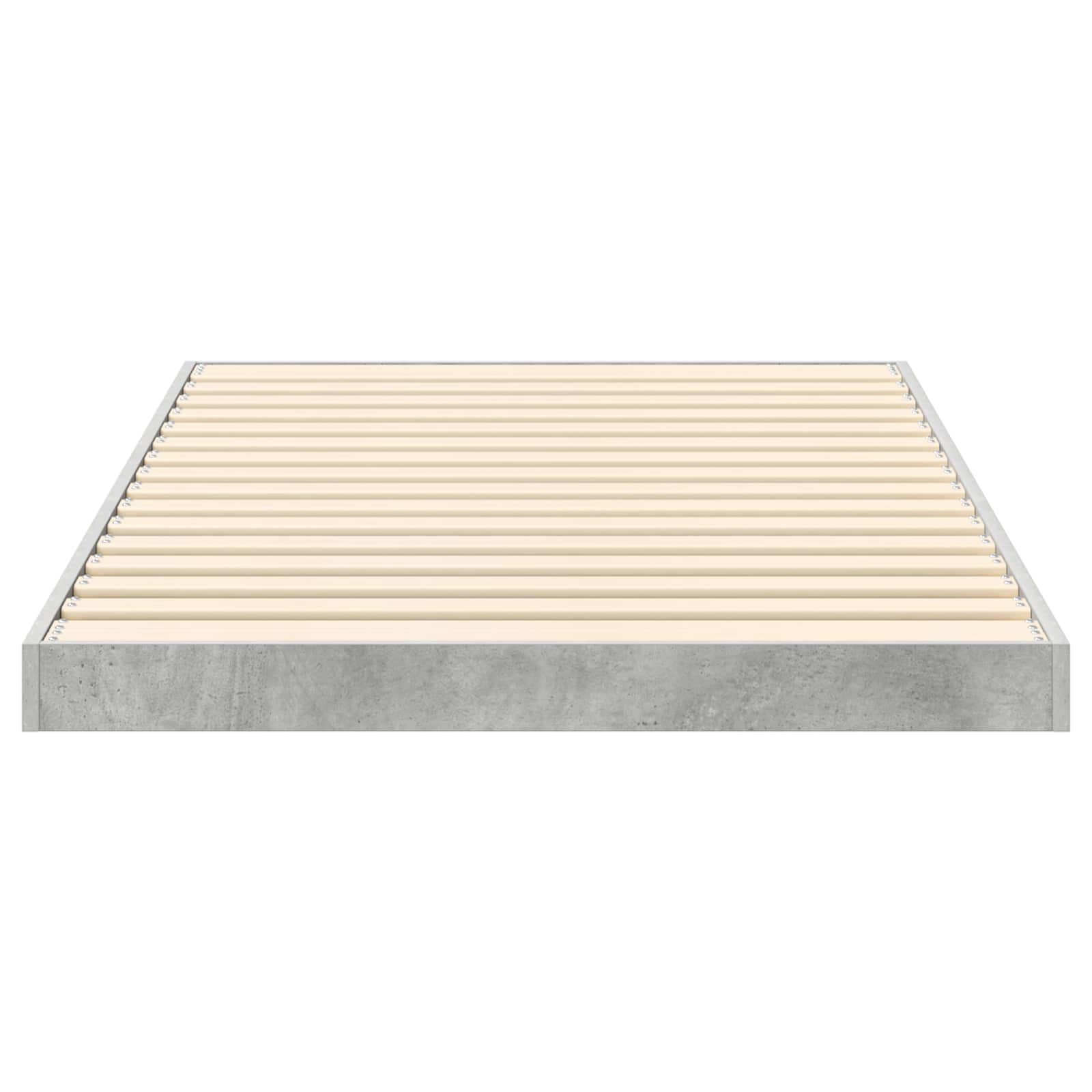 Krevet s daskama Betonski sivi 100 x 200 cm Konstruirano drvo