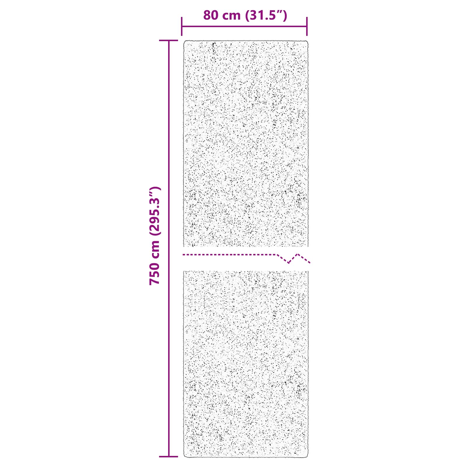 Srednje pahuljasti, mekana i periva prostirka HUARTE Antracit
