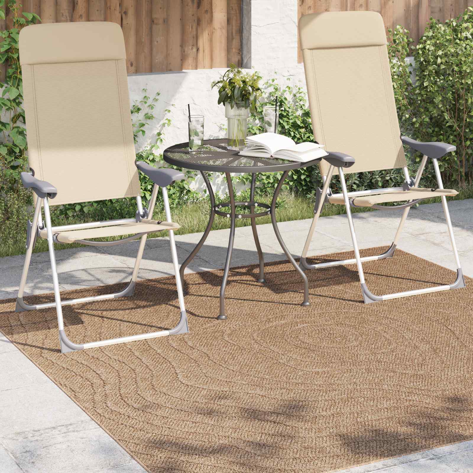 Tepisi za područja Moiré AGIRA Prirodna 120 x 120 cm Poliester