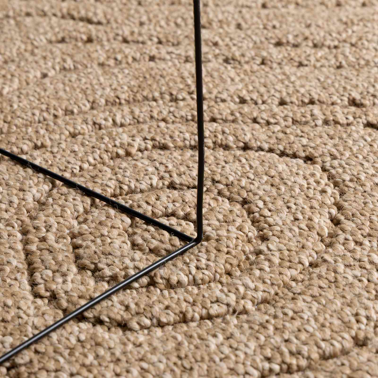 Tepisi za područja Moiré AGIRA Prirodna 200 x 200 cm Poliester