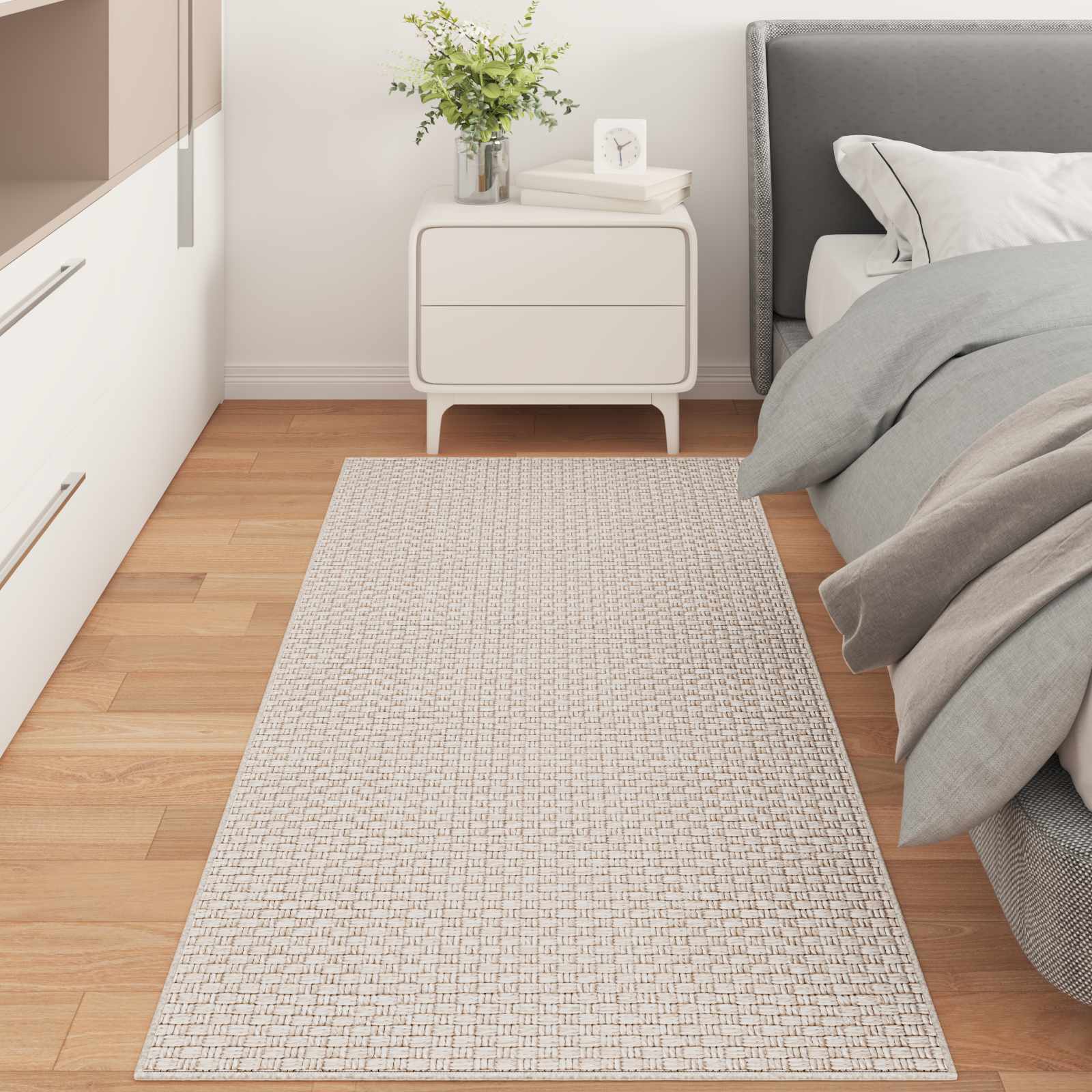 Tepisi za područja Pravokutni FARO Krema 200 x 80 cm Poliester