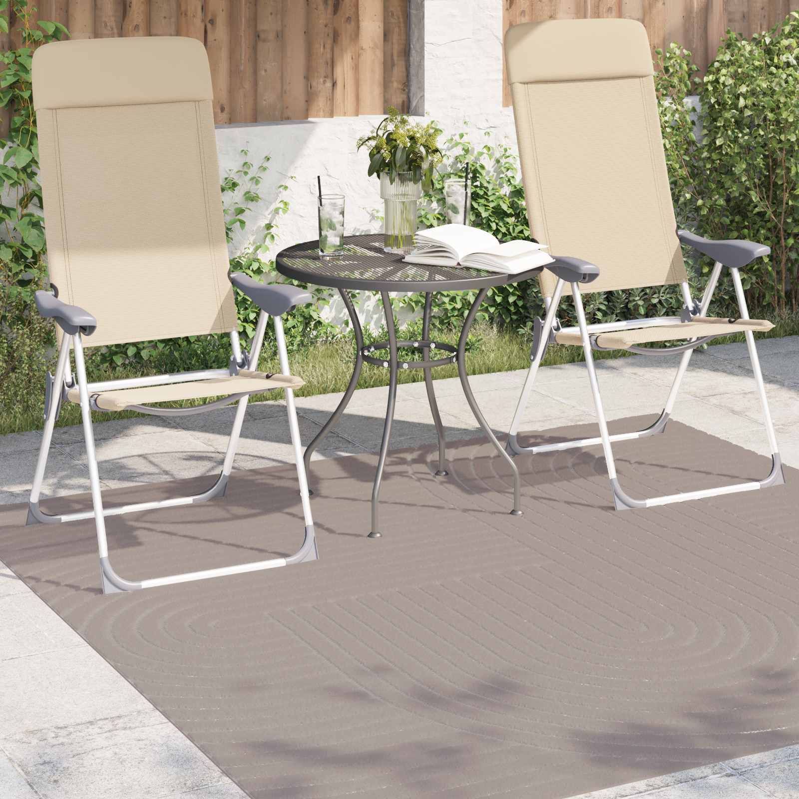 Tepisi za područja PALMERAS Bež 120 x 120 cm Poliester