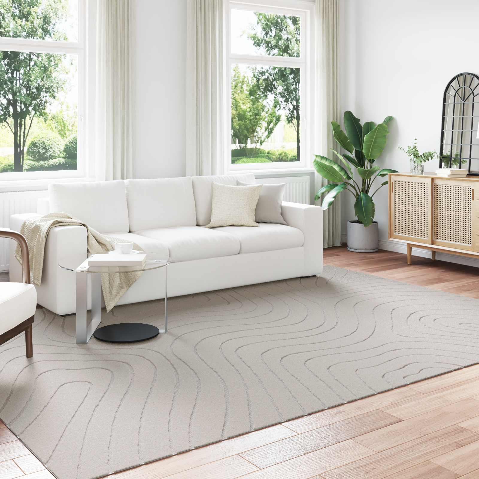 Tepisi za područja PALMERAS Krema 280 x 200 cm Poliester