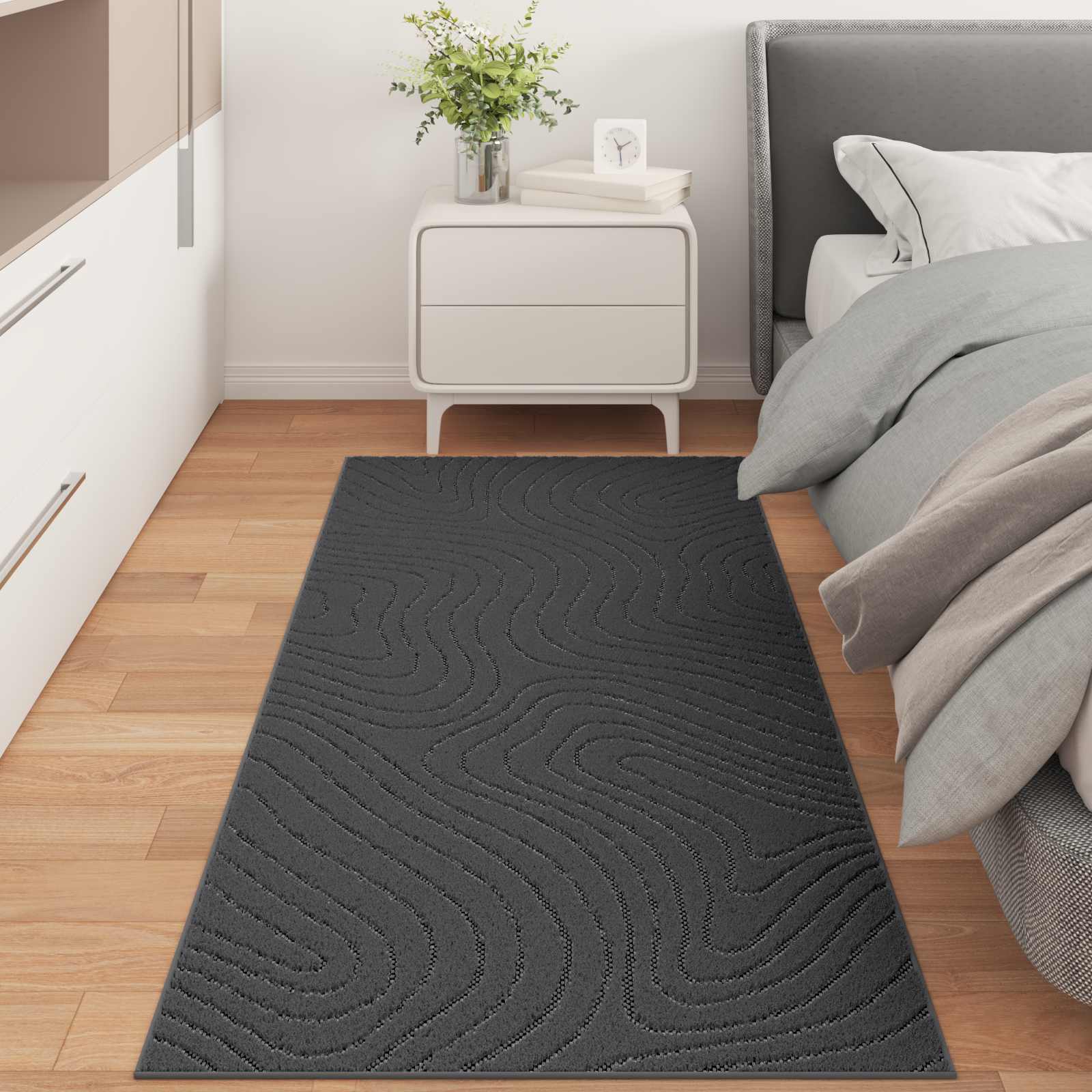Tepisi za područja PALMERAS Antracit 150 x 80 cm Poliester