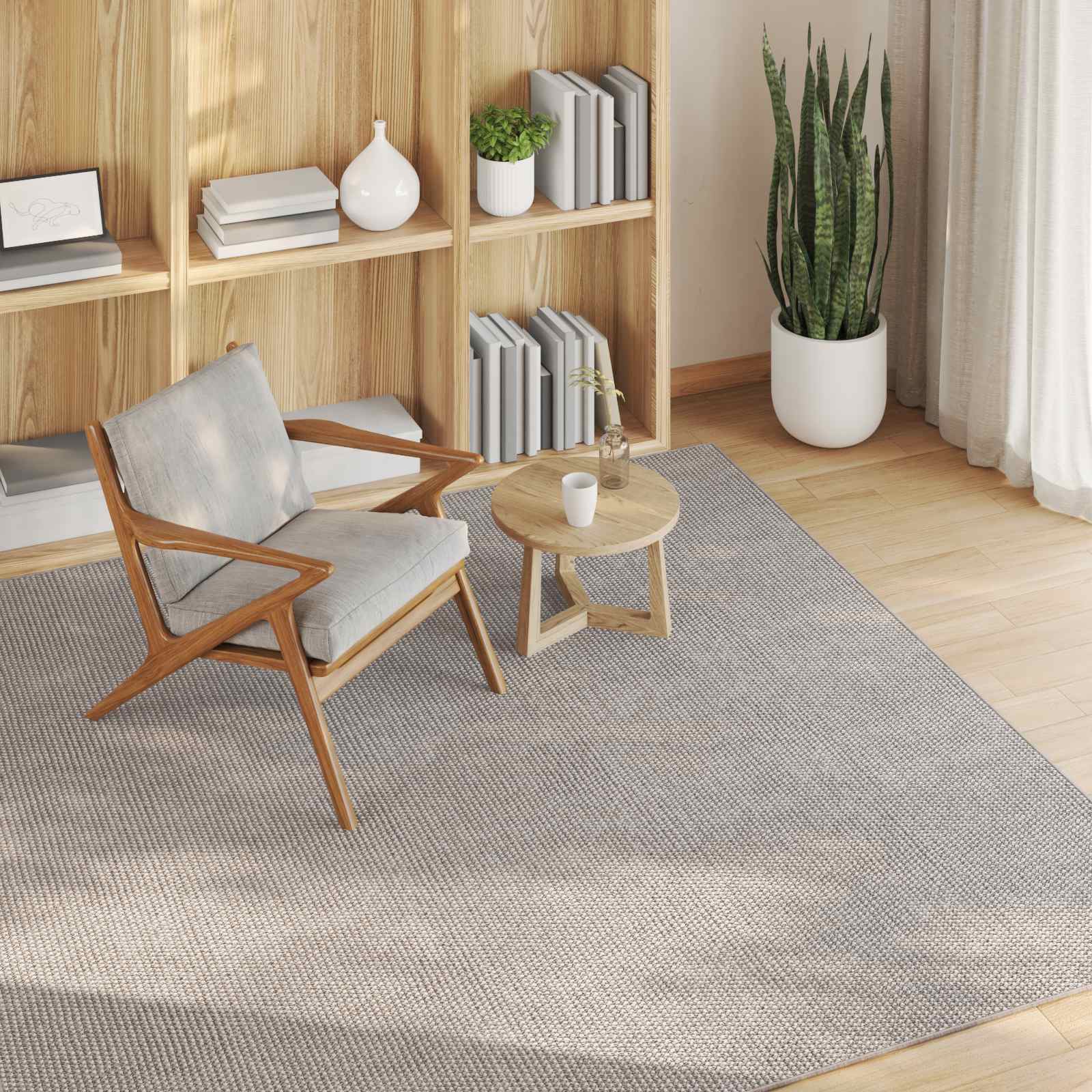 Tepisi za područja LUGO Krem i Taupe 120 x 120 cm Poliester