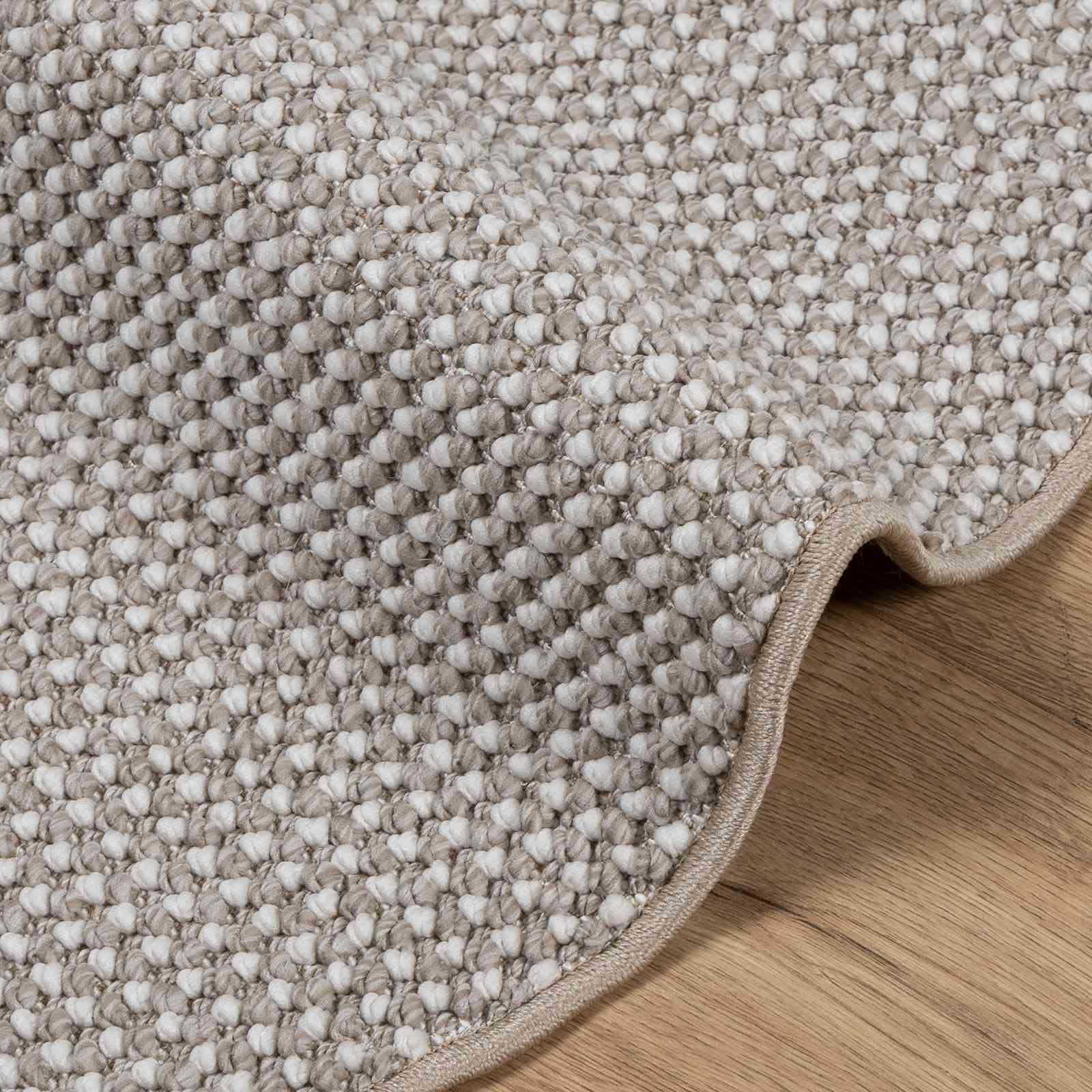 Tepisi za područja Kružni LUGO Krem i Taupe Ø 200 CM Poliester