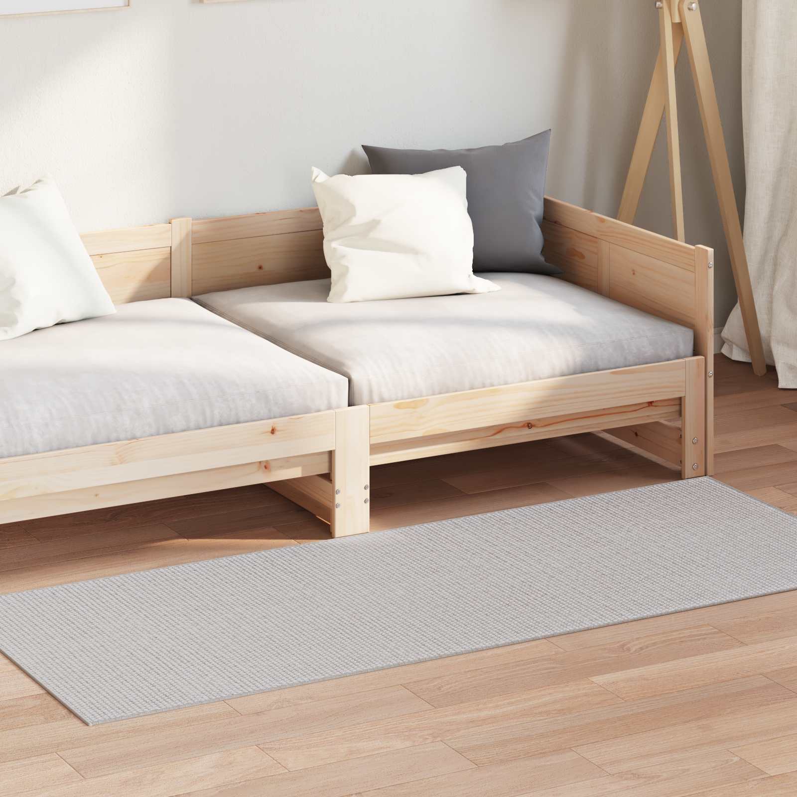 Tepisi za područja LUGO Krem i Siva 80 x 150 cm Poliester