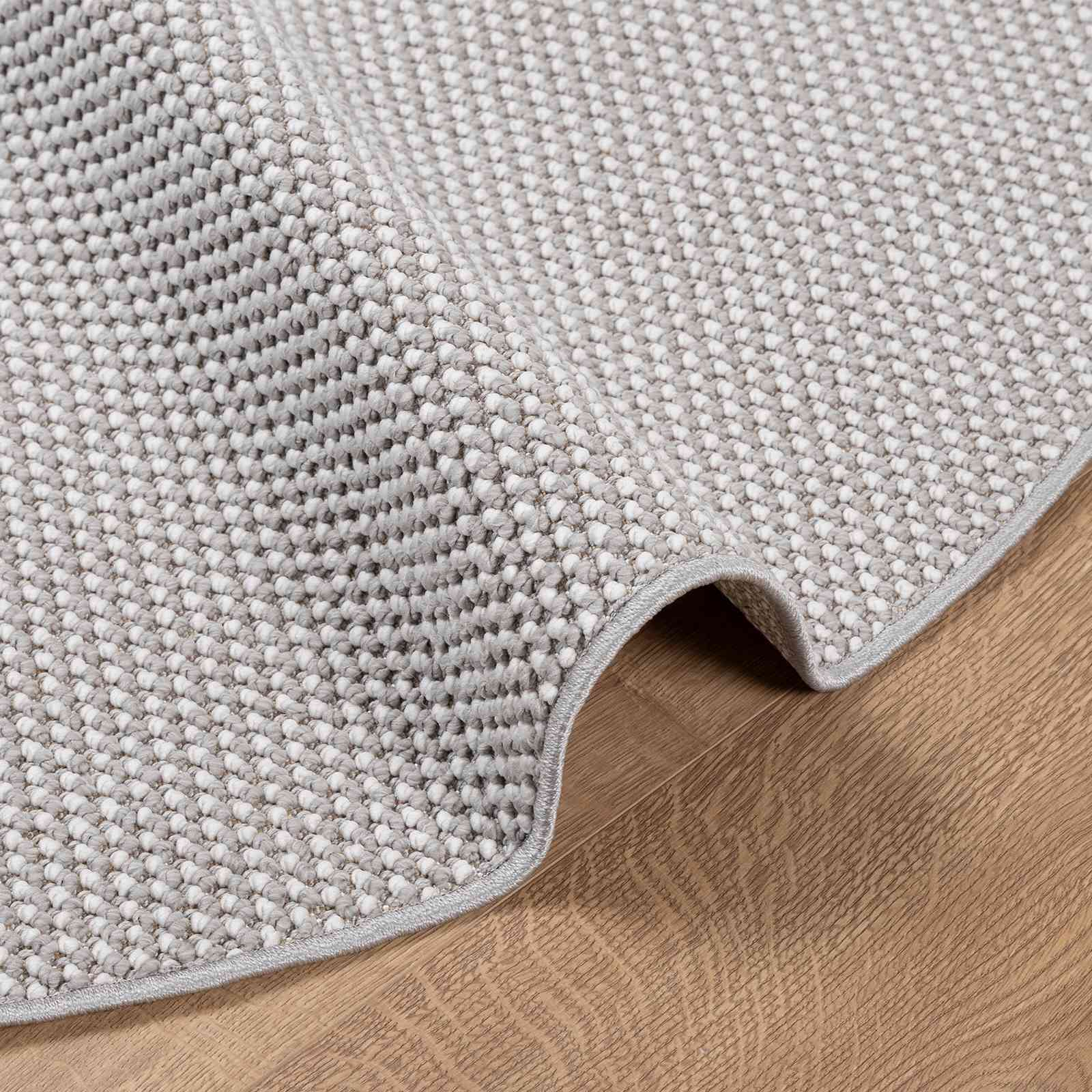Tepisi za područja Kružni LUGO Krem i Siva Ø 120 CM Poliester