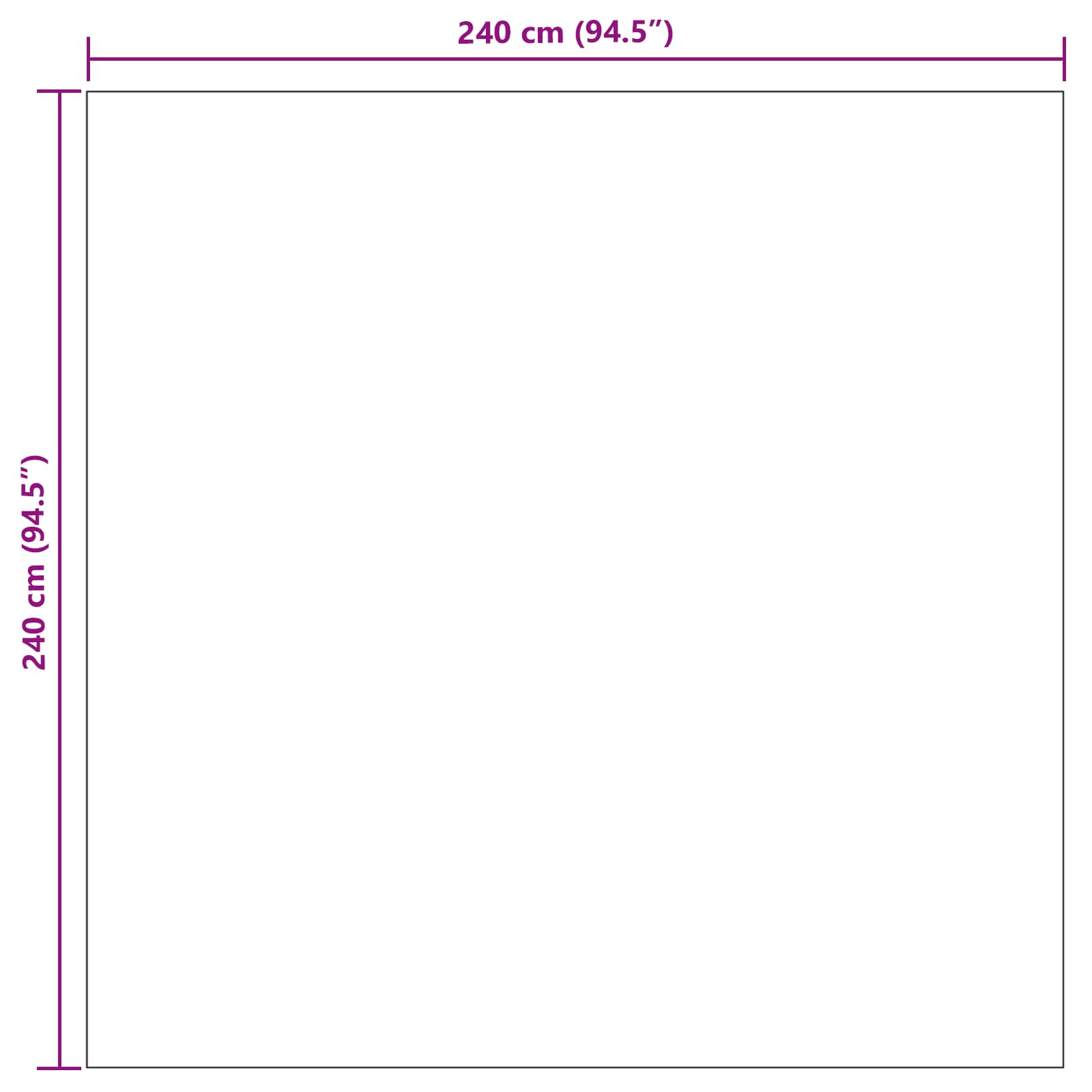 Tepisi za područja Četvrtasti SIROLO Bež 240 x 240 cm Poliester