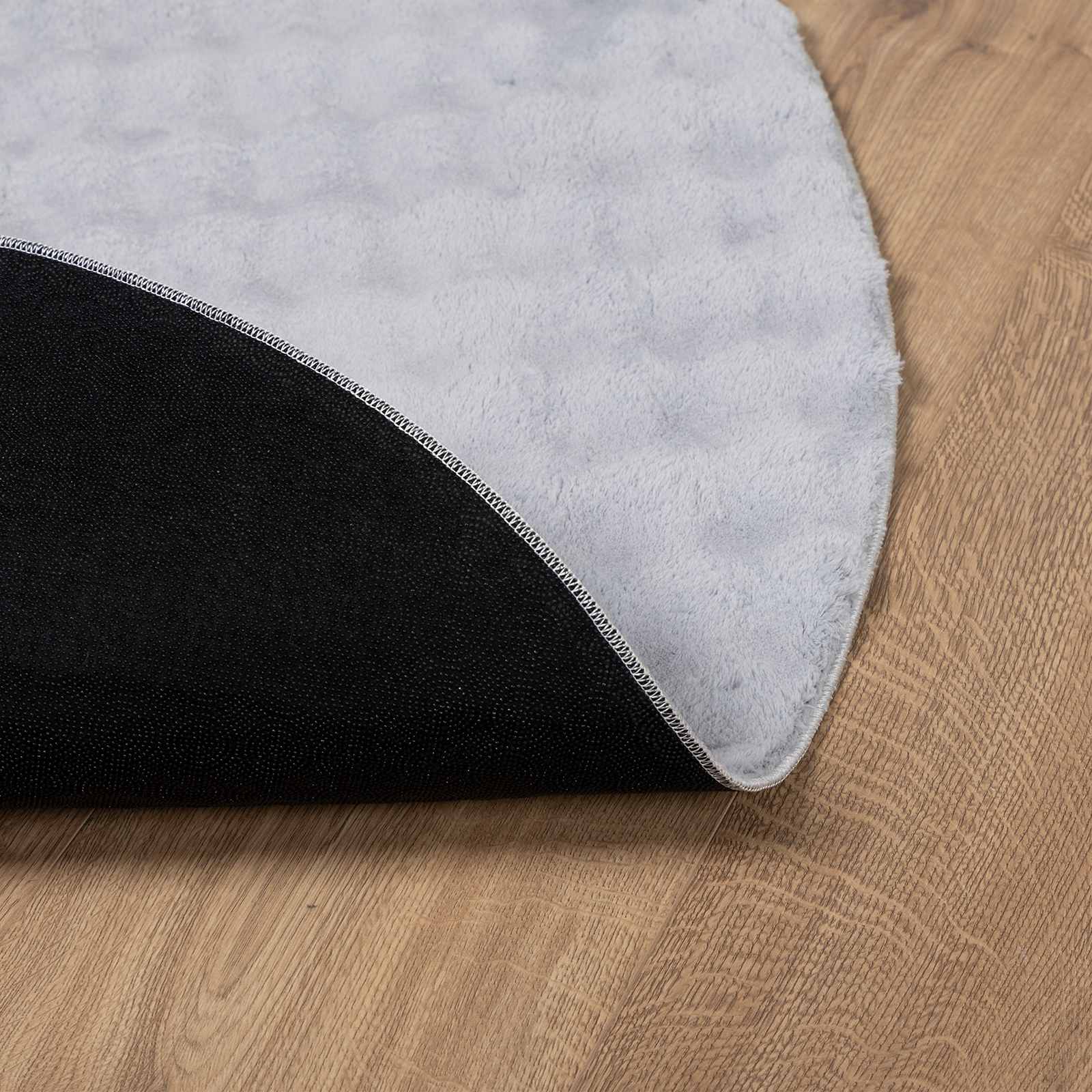 Tepisi za područja Kružni SIROLO Sivi Ø 120 CM Poliester