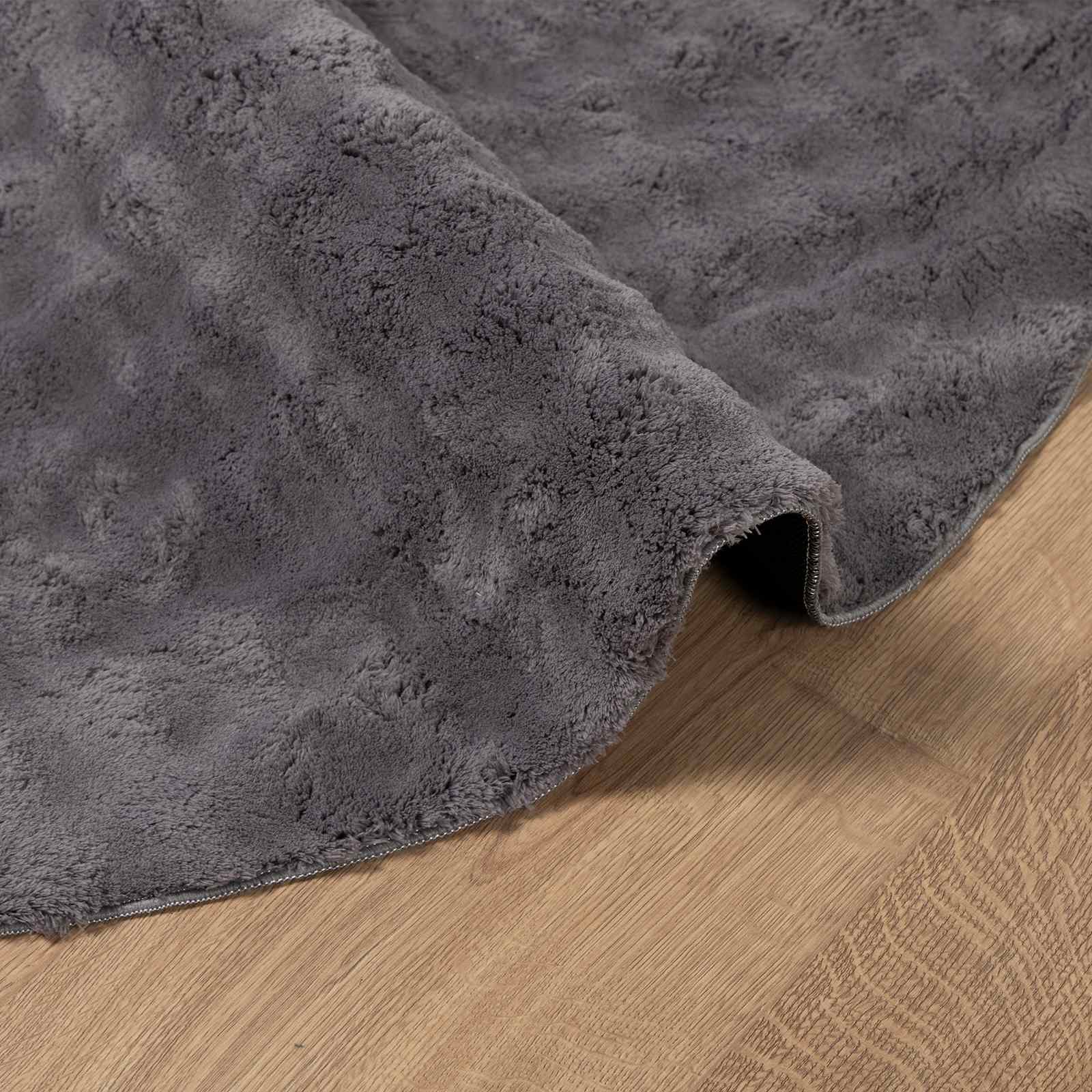 Tepisi za područja Kružni SIROLO Antracit Ø 120 CM Poliester