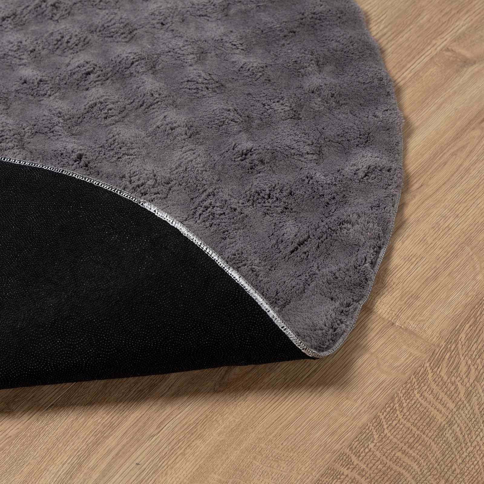 Tepisi za područja Kružni SIROLO Antracit Ø 160 CM Poliester