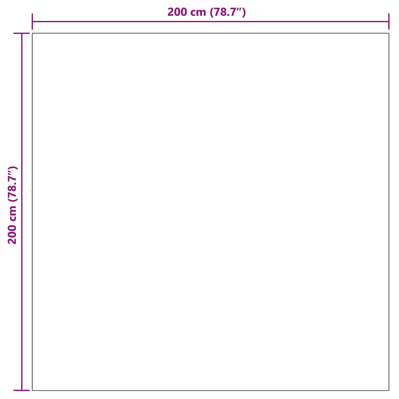 Tepisi za područja Četvrtasti GALATI Bež 200 x 200 cm Poliester