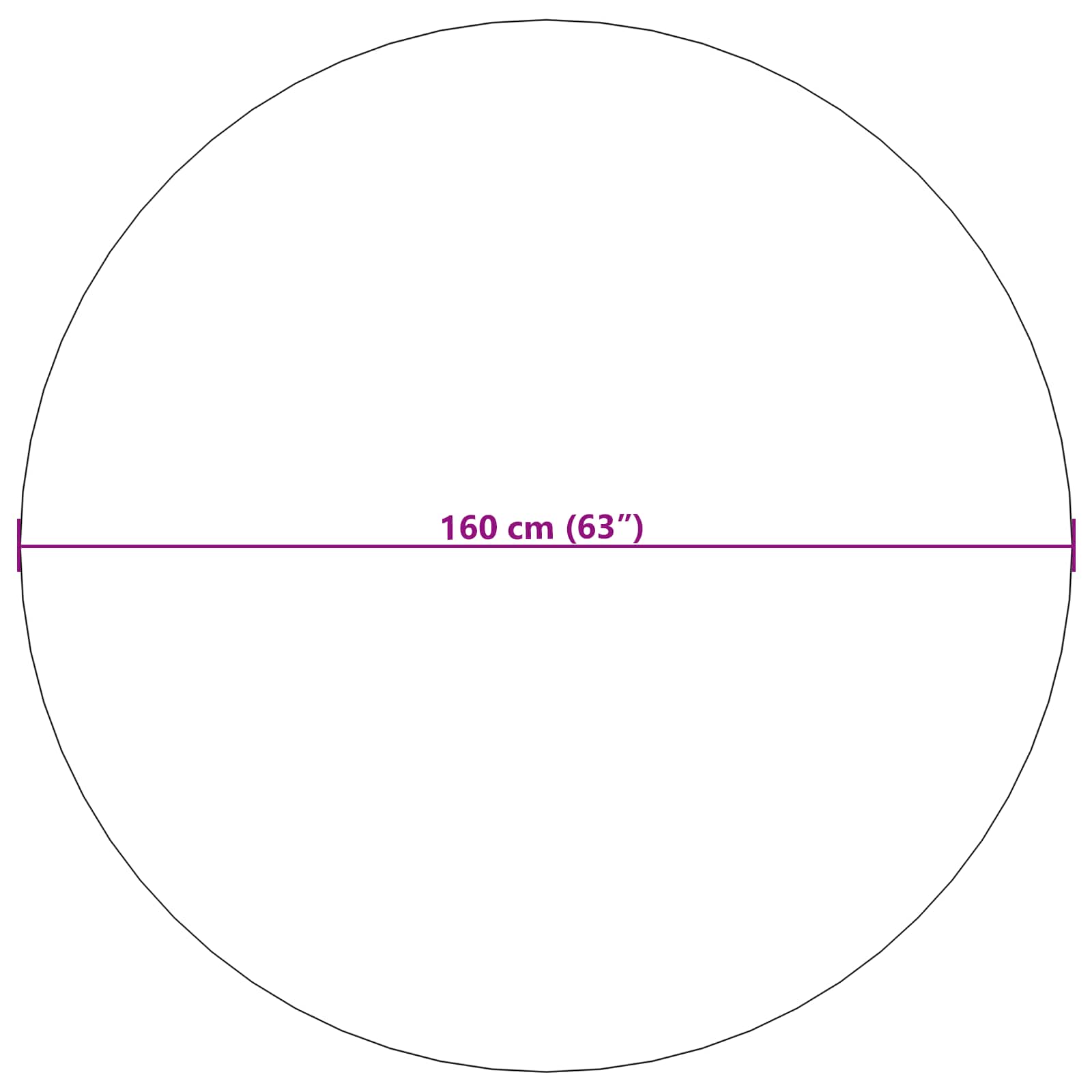 Tepisi za područja Kružni GALATI Bež Ø 160 CM Poliester