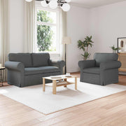 Set sofe 2 pcs Tamno siva 155 x 82 x 80 cm tkanina
