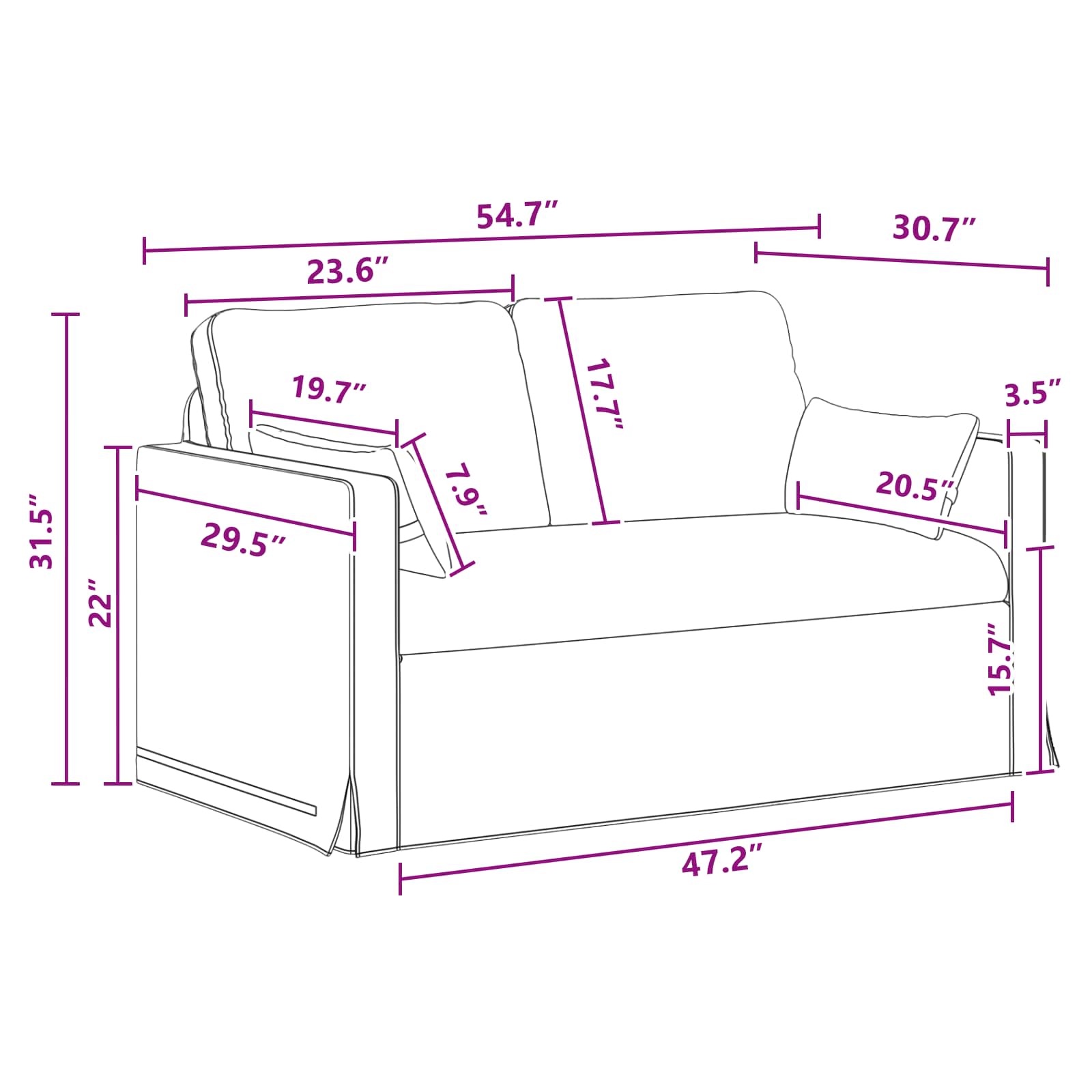 Set sofe 2 pcs Tamno siva 139 x 78 x 80 cm tkanina