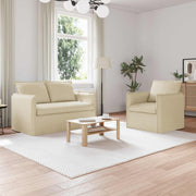 Set sofe 2 pcs Krem 136 x 82 x 85 cm Tkanina