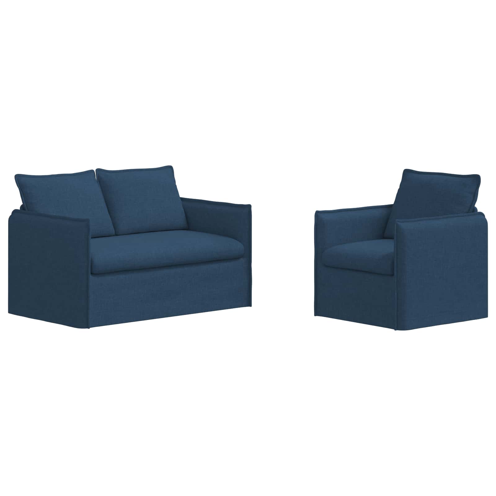 Set sofe 2 pcs Plava 136 x 82 x 85 cm Tkanina
