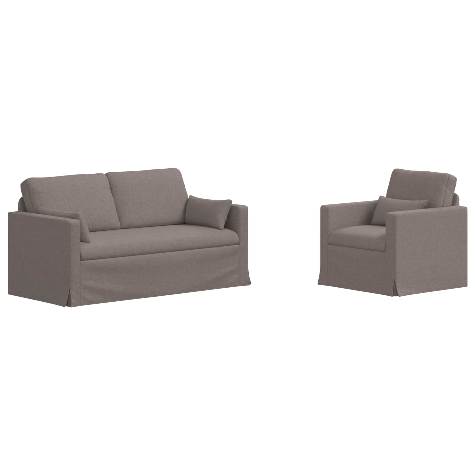 Set sofe 2 pcs Sivo-smeđa 158 x 78 x 80 cm tkanina