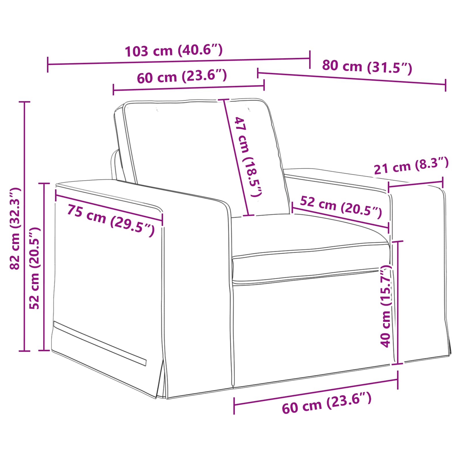 Set sofe 2 pcs Crna 182 x 80 x 82 cm tkanina