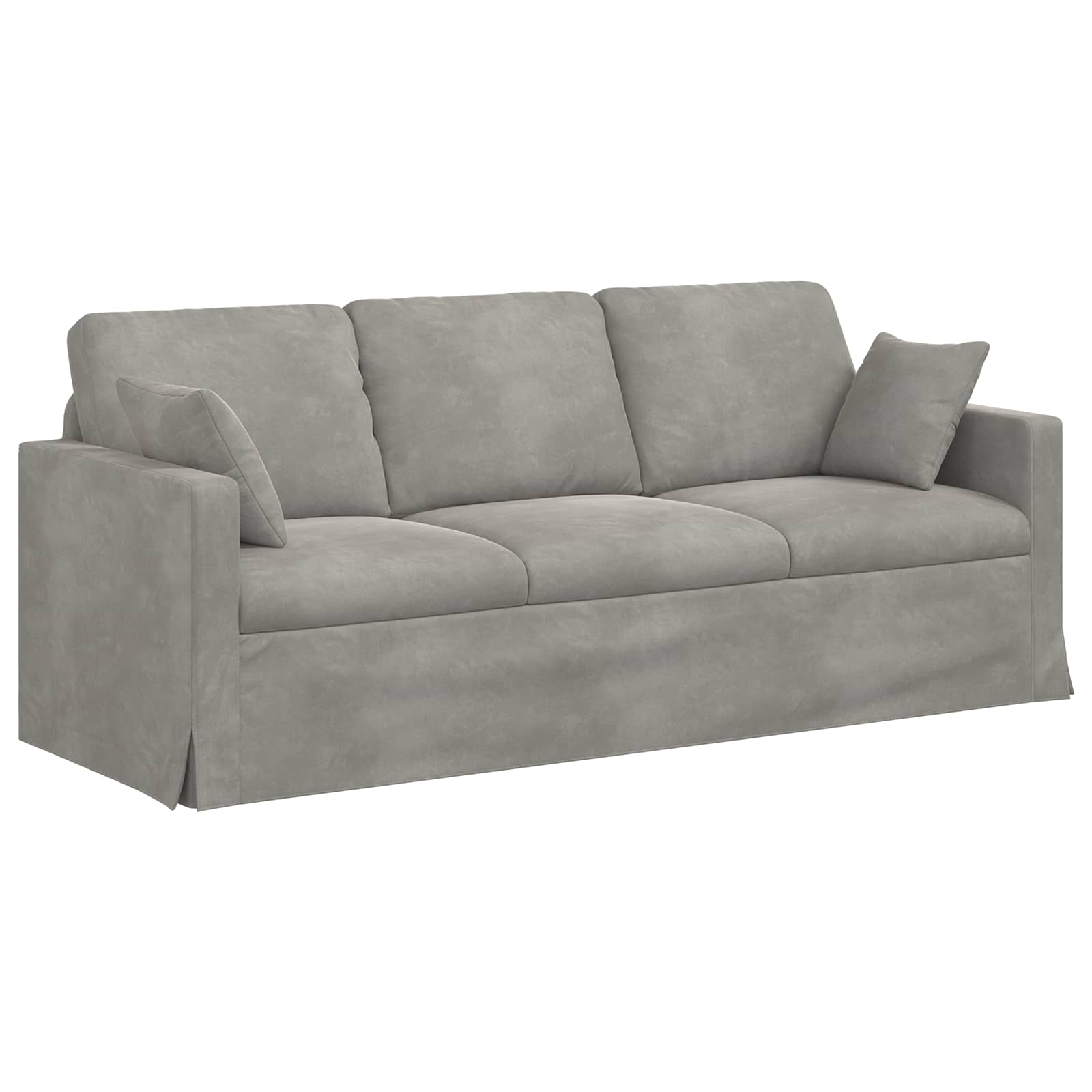 Set sofe 2 pcs Svijetlo siva 198 x 78 x 80 cm Baršun