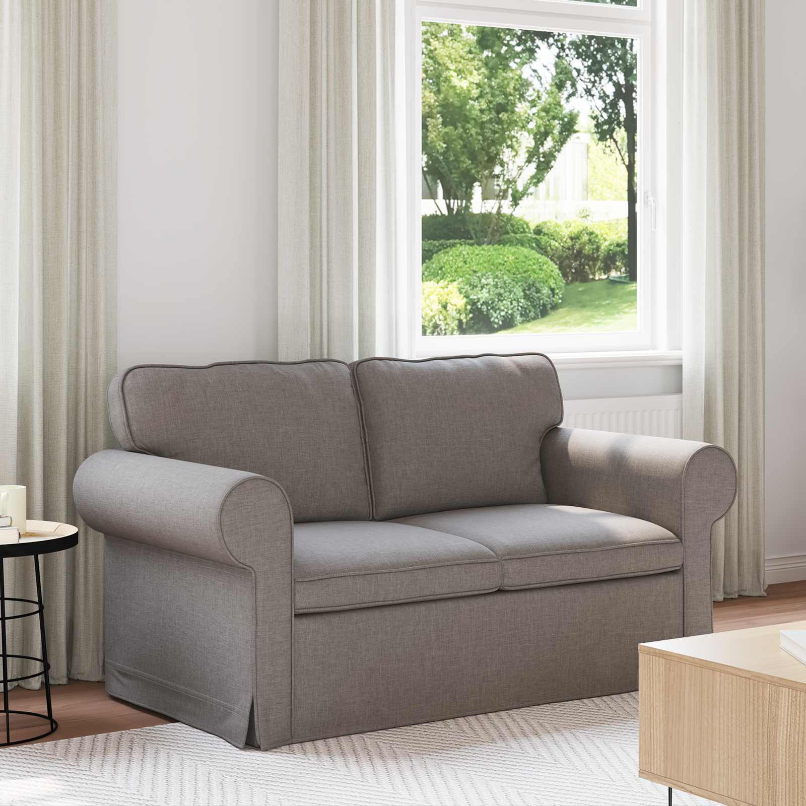 Sofa Sivo-smeđa 155 x 82 x 80 cm tkanina