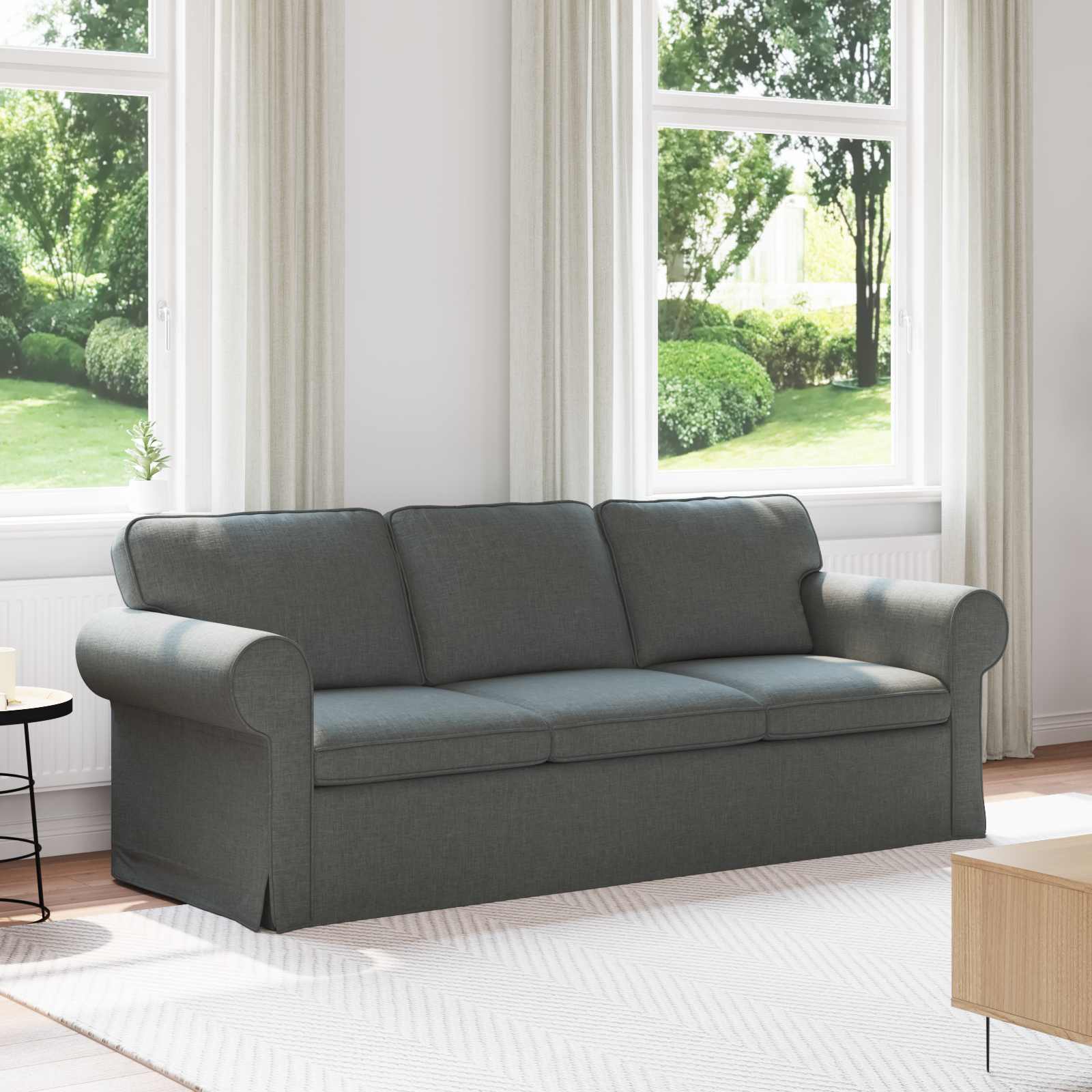 Sofa Tamno siva 215 x 82 x 80 cm tkanina