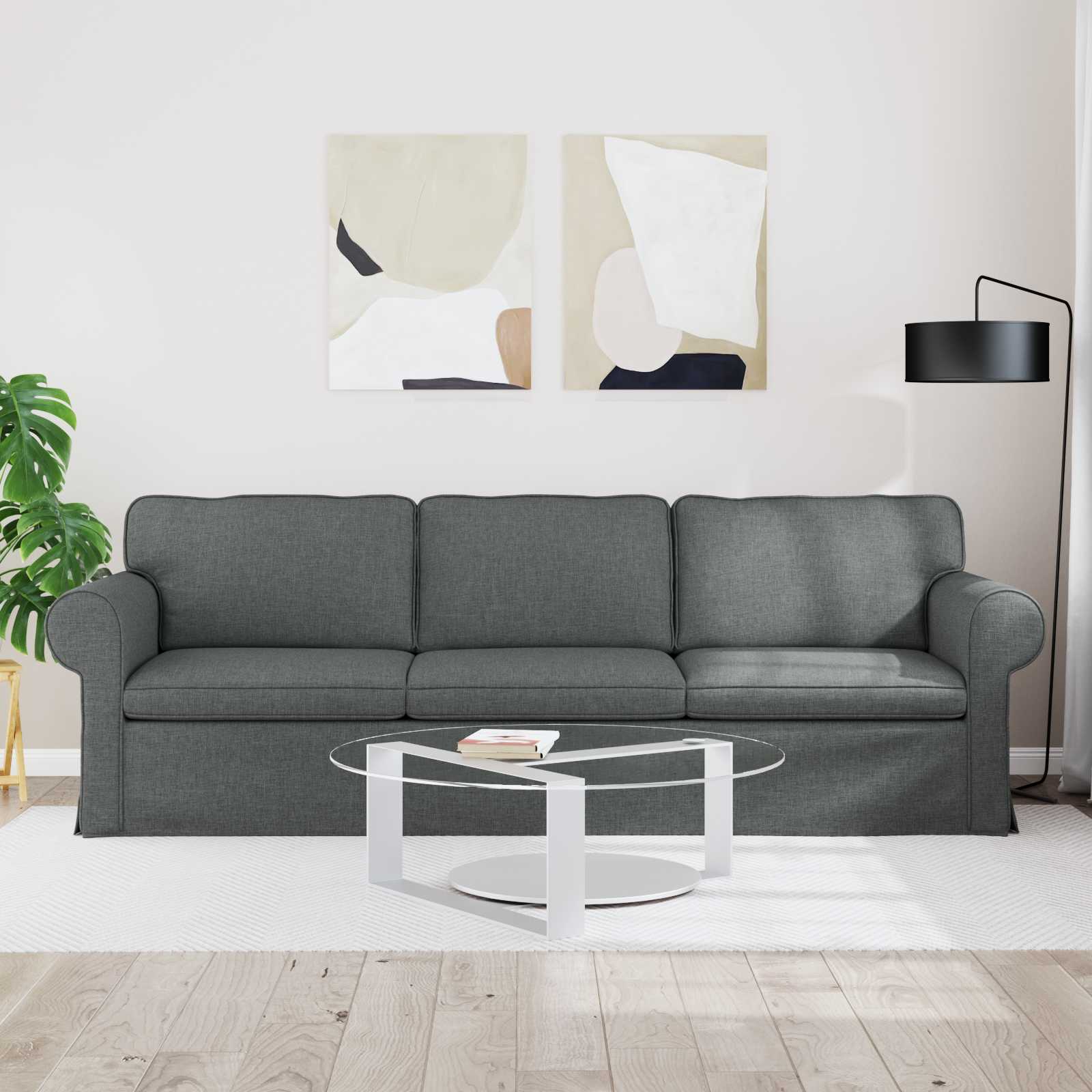Sofa Tamno siva 245 x 82 x 80 cm tkanina
