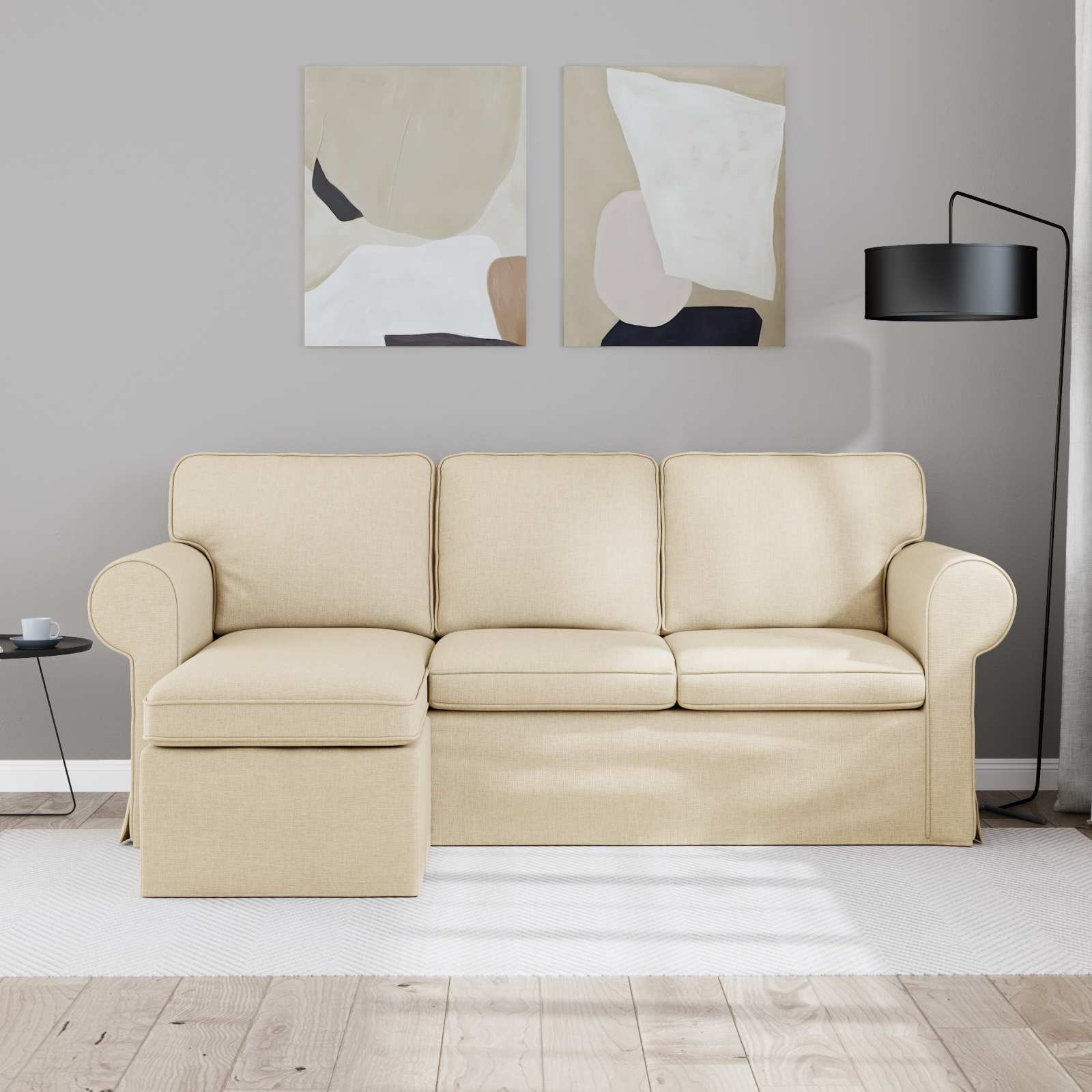 Sofa Krema 195 x 138 x 80 cm tkanina
