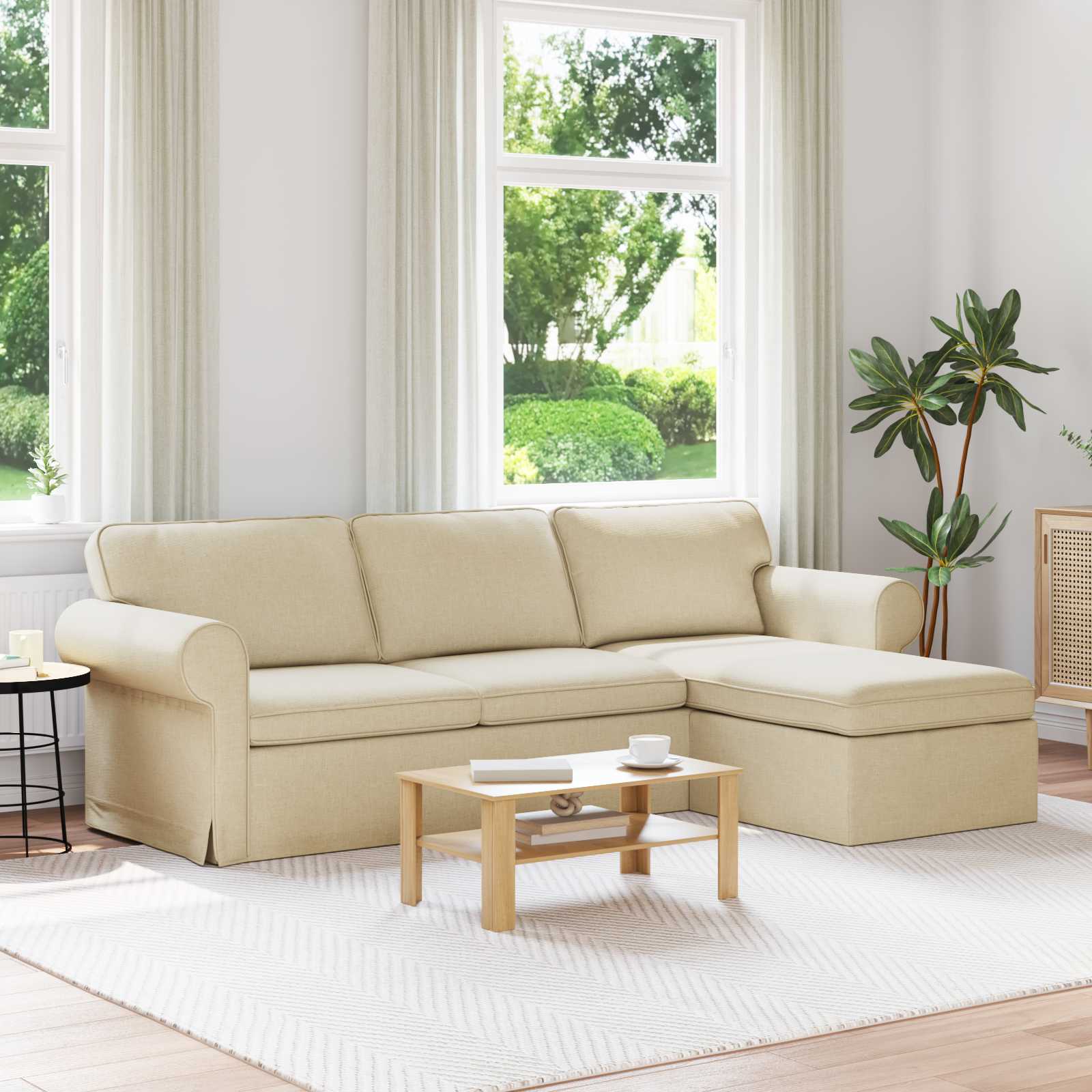 Sofa Krema 245 x 138 x 80 cm tkanina