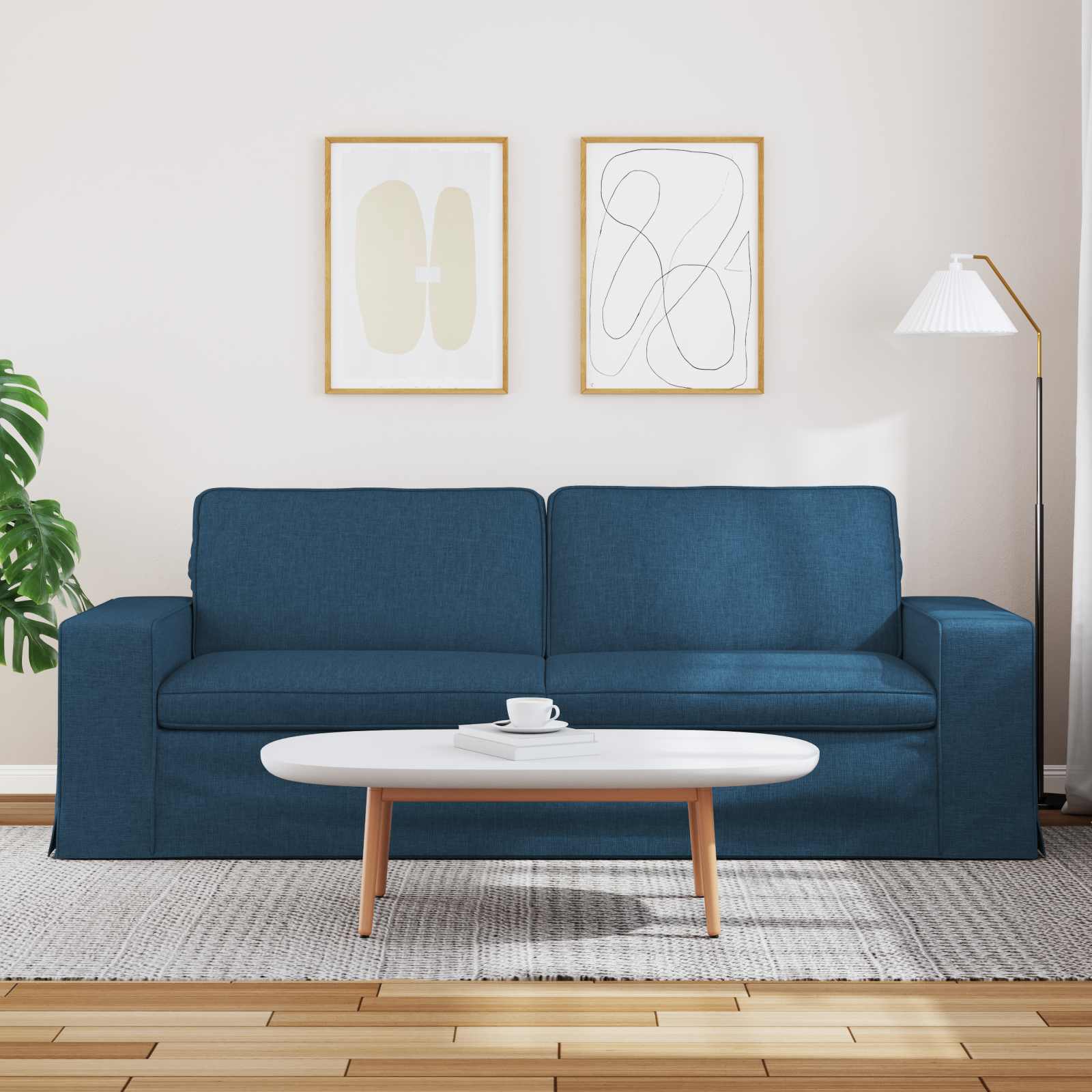 Sofa Plava 222 x 80 x 82 cm tkanina