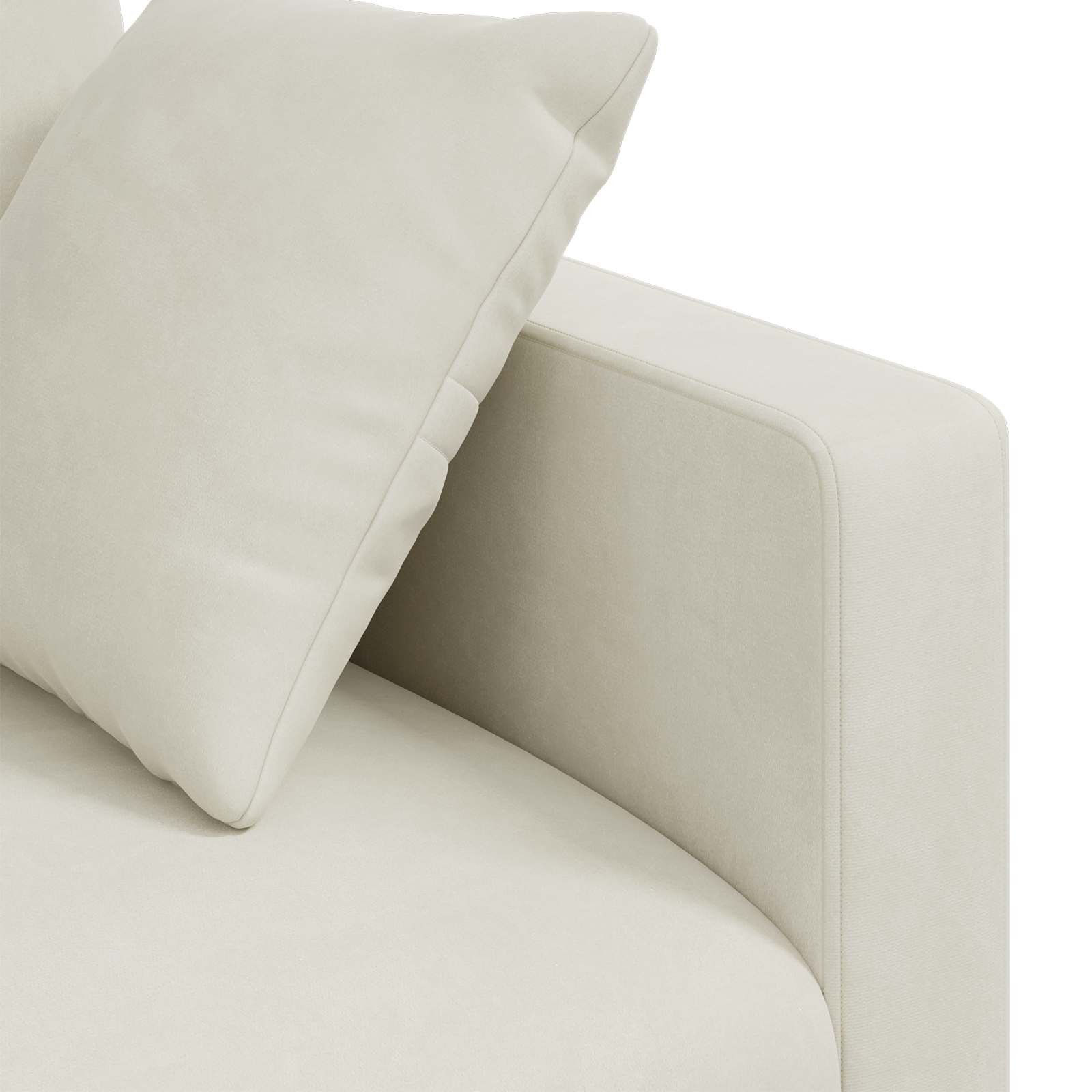 Sofa Krema 138 x 78 x 80 cm Baršun